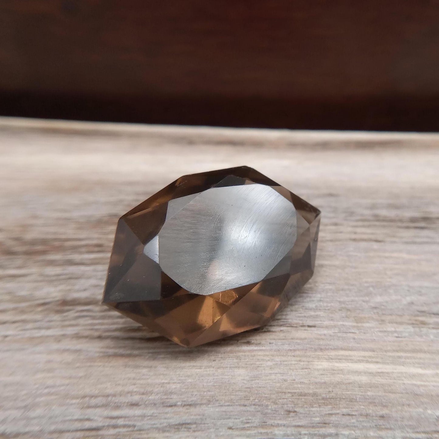 23.81 carat Natural Smoky Quartz, 25.3x17.4mm Fancy Cut Loose Stone Gemstone Brown Gem 25x17mm
