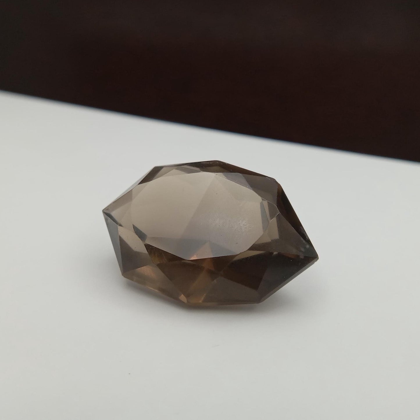 23.81 carat Natural Smoky Quartz, 25.3x17.4mm Fancy Cut Loose Stone Gemstone Brown Gem 25x17mm