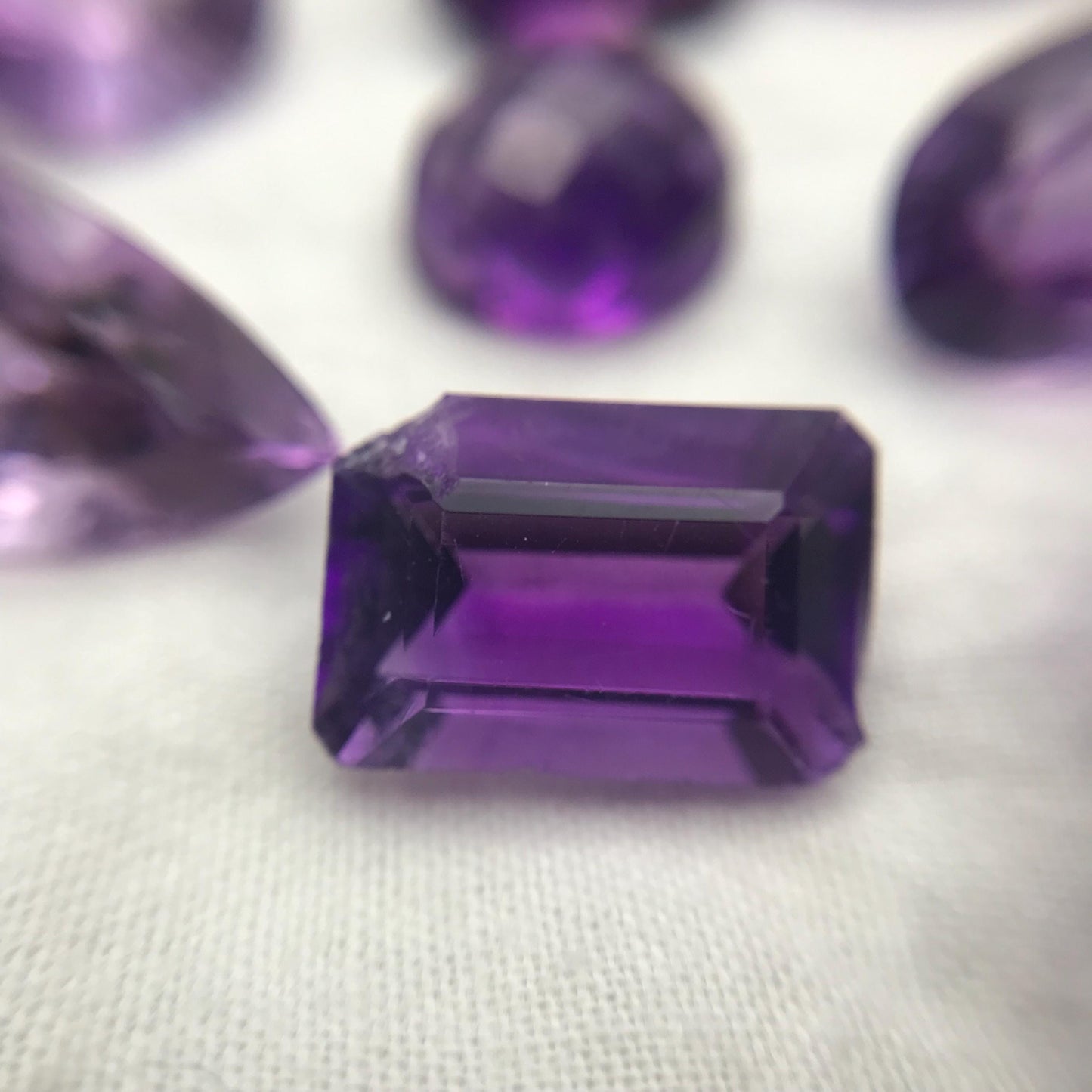 143 carat Lot of Amethyst, Discount Worn Amethyst, 24 pieces, Faceted, Recycled, Chipped, Preformed Facet Rough