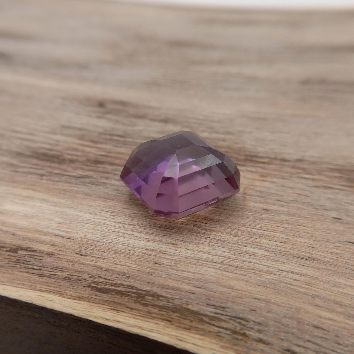 14mm square 14.19 Carat Ametrine 13.8x13.7mm Radiant Cut, Faceted Loose Bi-Color Gemstone Yellow/Purple