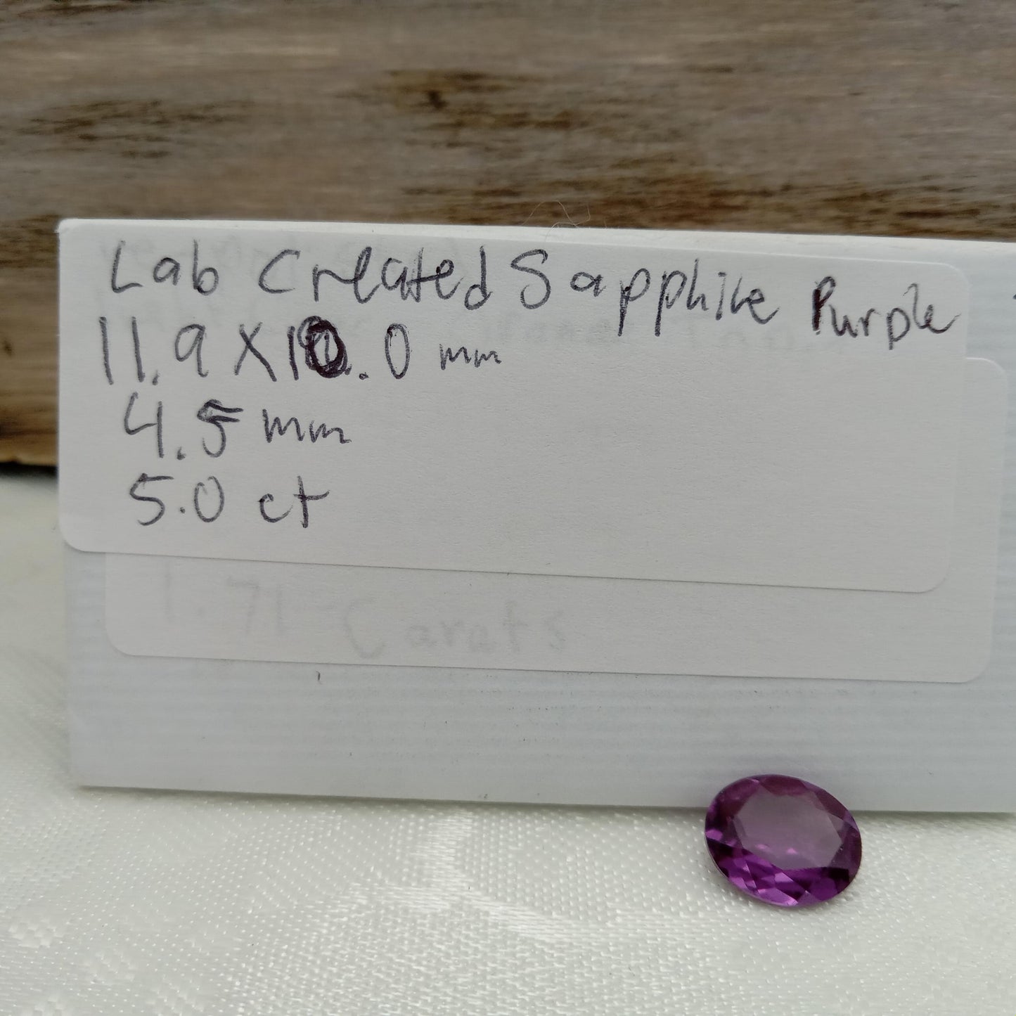 12x10mm Purple  Lab Sapphire Oval Cut 5 Carats, Faceted Loose 11.9x 10mm