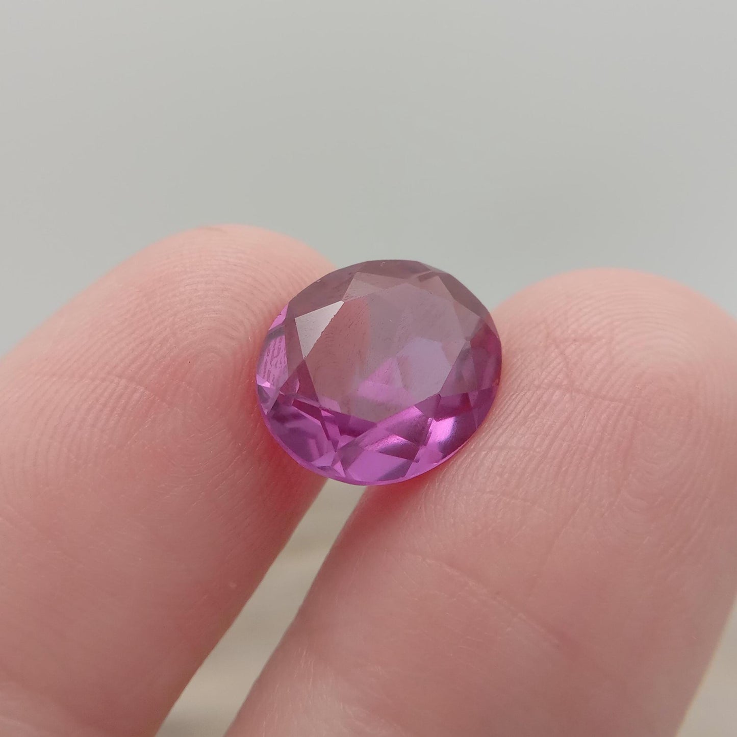 12x10mm Purple  Lab Sapphire Oval Cut 5 Carats, Faceted Loose 11.9x 10mm
