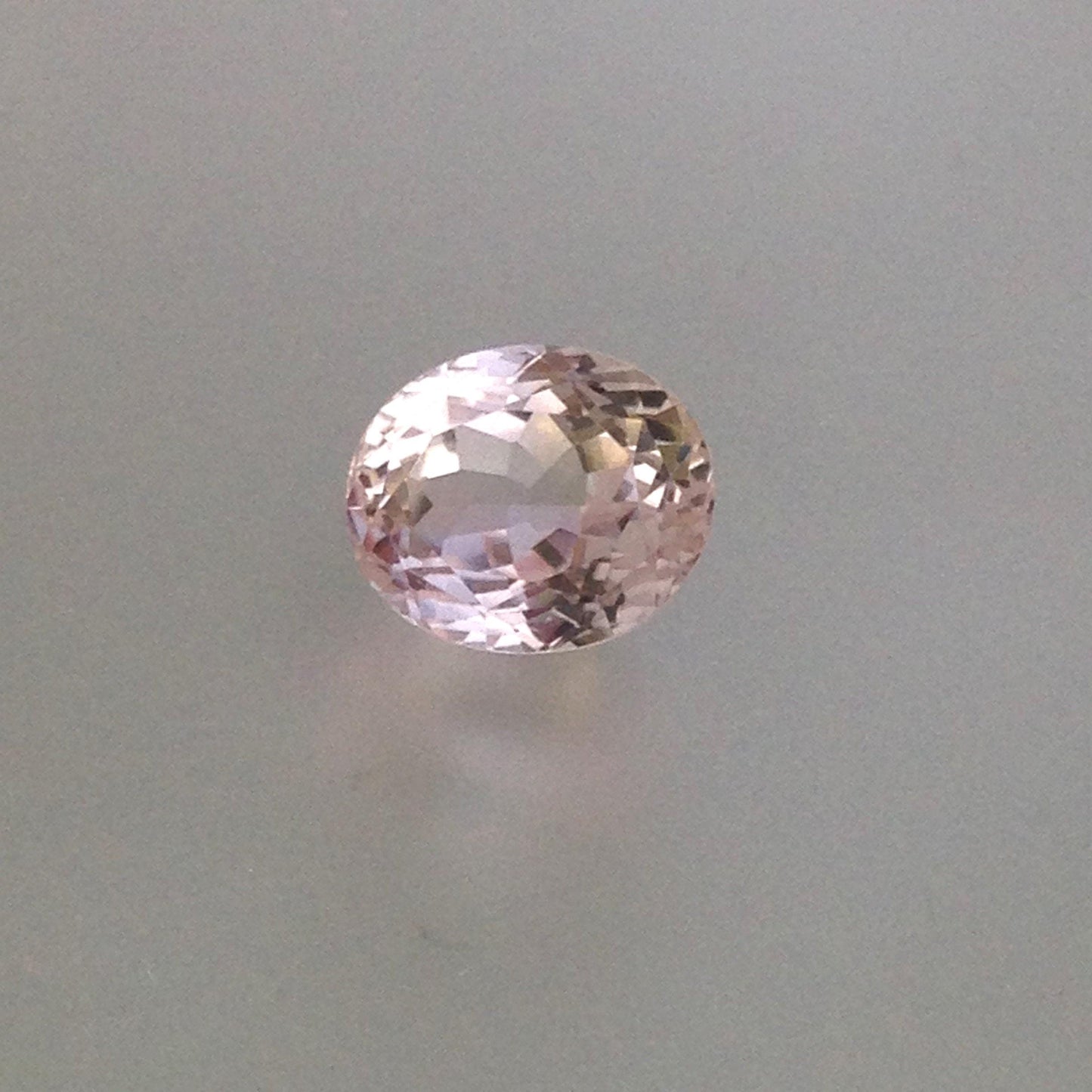 11x9mm Kunzite 5.31 carats Oval Cut Light Peach Spodumene Faceted Gem Loose