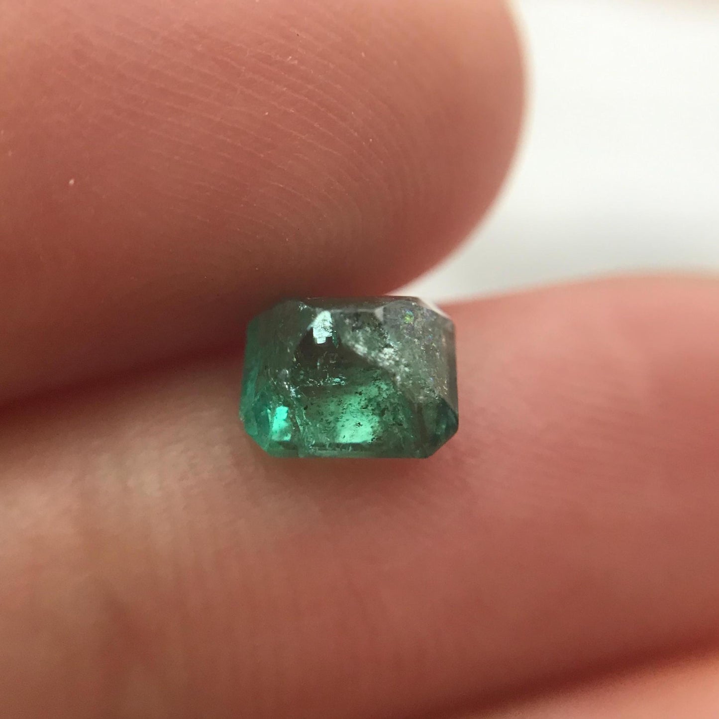 1.02 Carat Natural Emerald 6.5x5.3 Emerald Cut Faceted Loose Gem