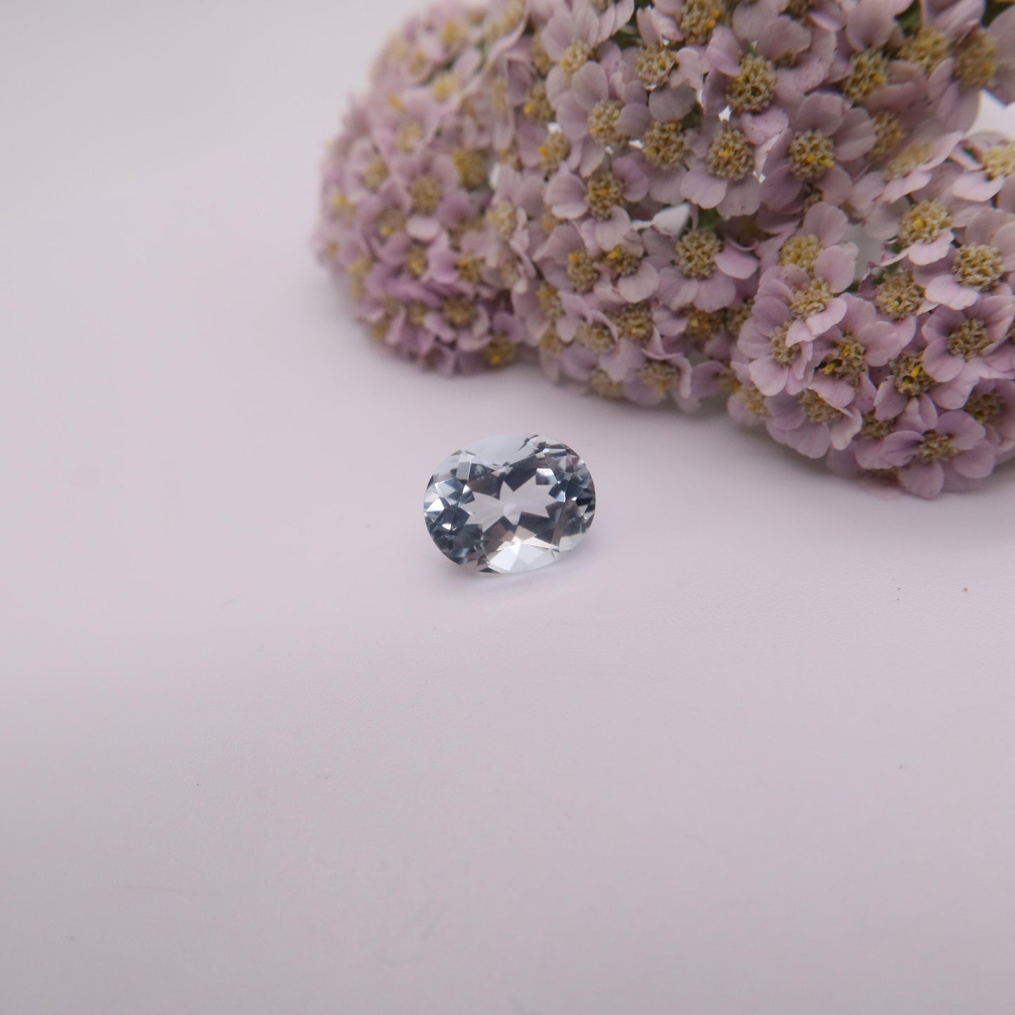 10x8mm Light Blue Aquamarine, 2.5 Carat Oval Cut, Natural Loose Faceted Gemstone