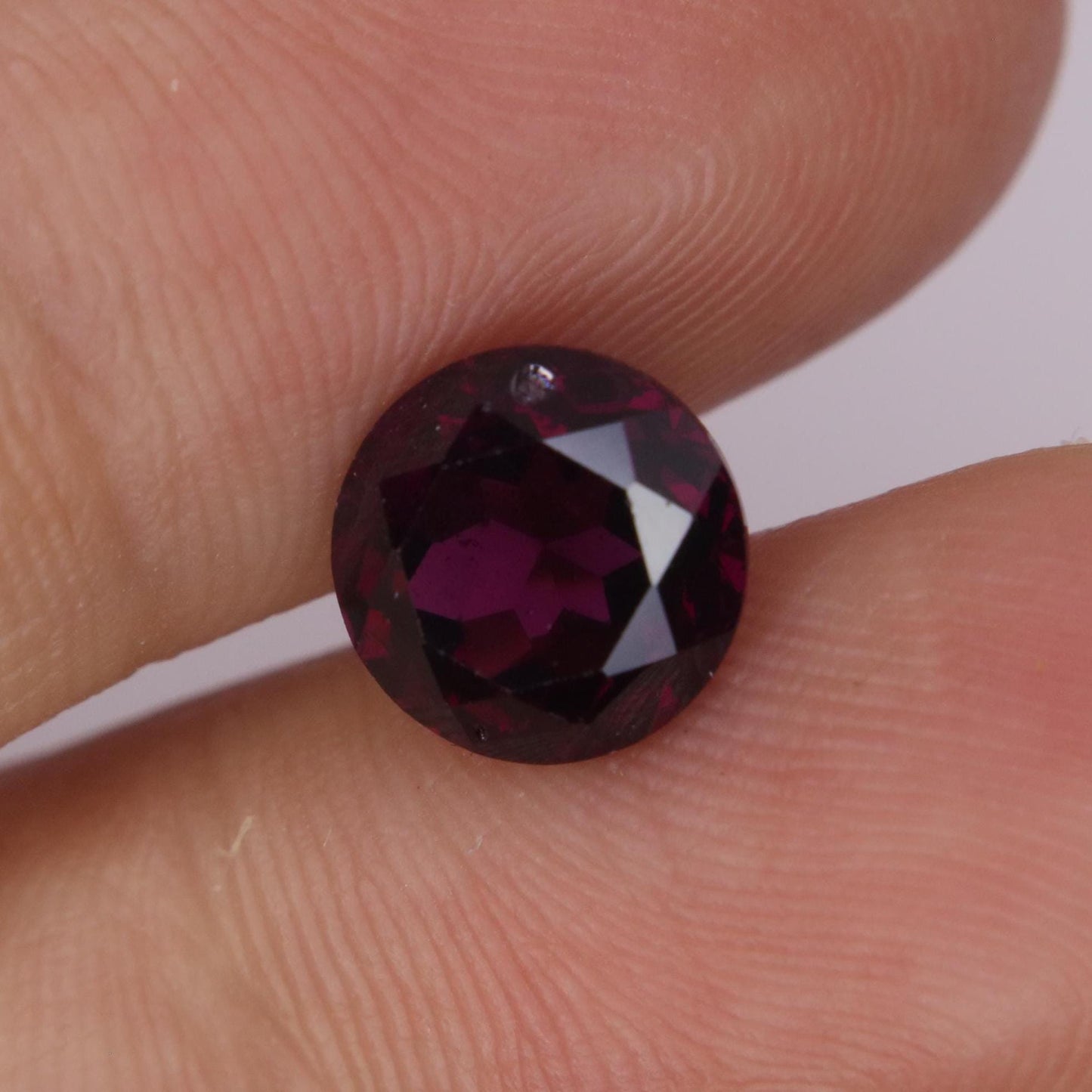 8mm Rhodolite Garnet 3 Carat Round Cut, Facet Loose Purple Garnet