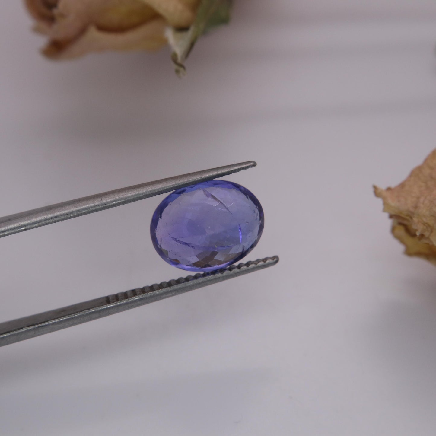 10x8mm Violet Blue Tanzanite 3.36 carat Oval Cut, Faceted Loose Gemstone