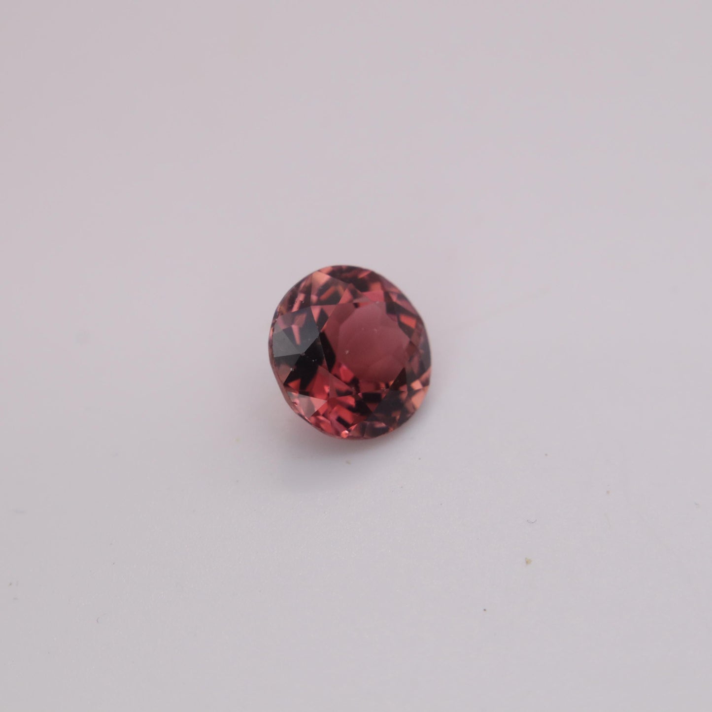 8mm Reddish Pink Tourmaline 2 Carat Round Cut, Faceted Loose Gemstone for Jewelry Setting