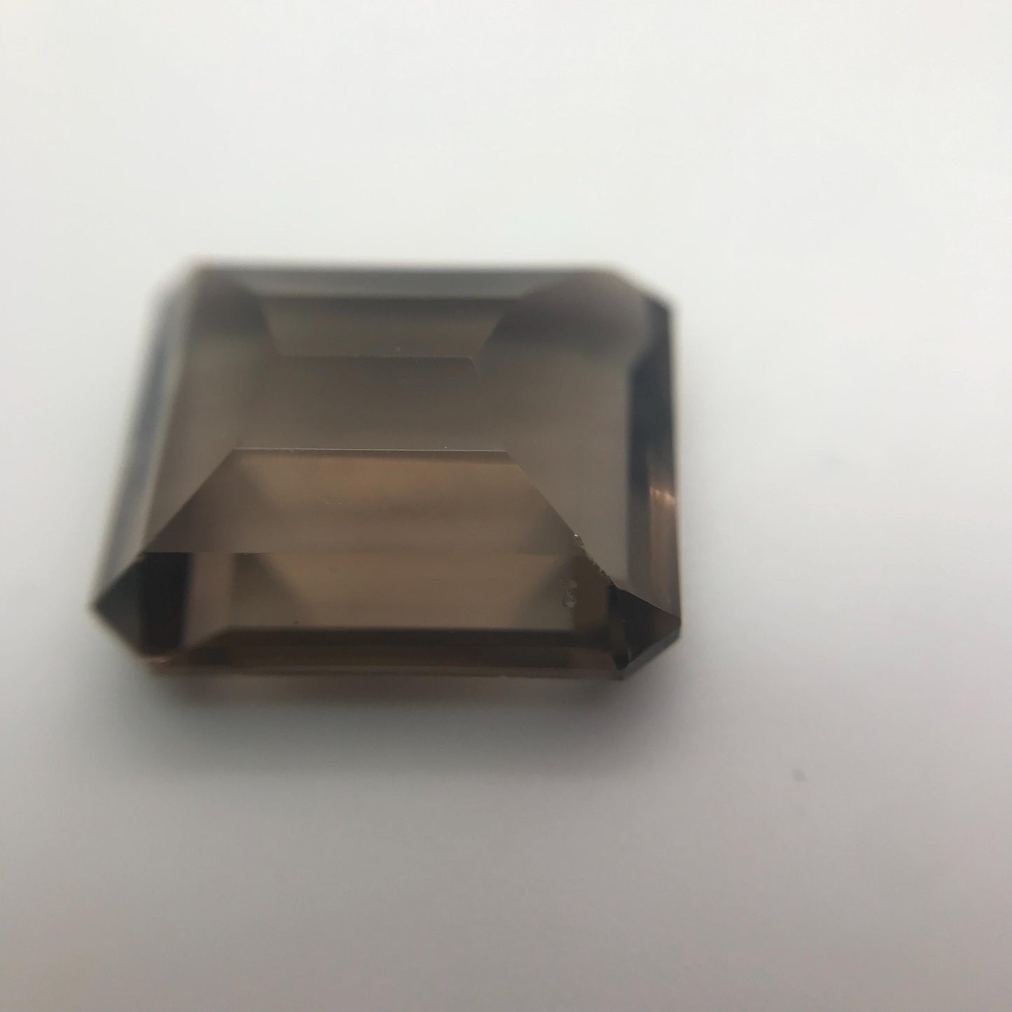 14x12mm Smoky Quartz, Emerald cut, 8.80 ct Faceted Loose Dark Brown Gemstone