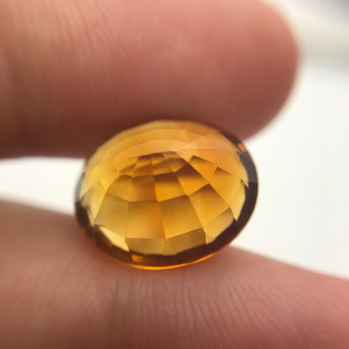 14x12mm Orange Citrine 8.36 carats Oval Cut, Faceted Loose Gemstone