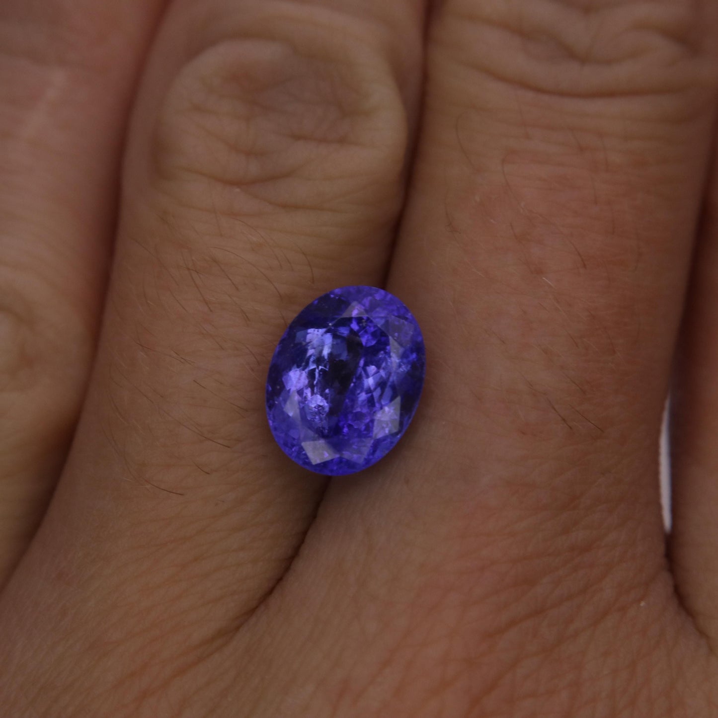 10x8mm Violet Blue Tanzanite 3.36 carat Oval Cut, Faceted Loose Gemstone