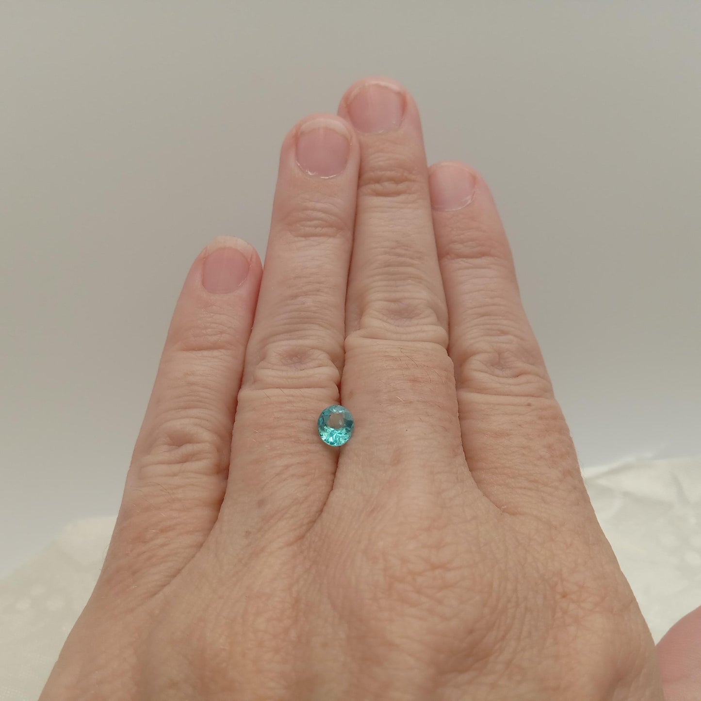 5.7x4.9mm Blue Apatite .62 carat Oval Cut, Faceted Loose Gemstone appr. 6x5mm