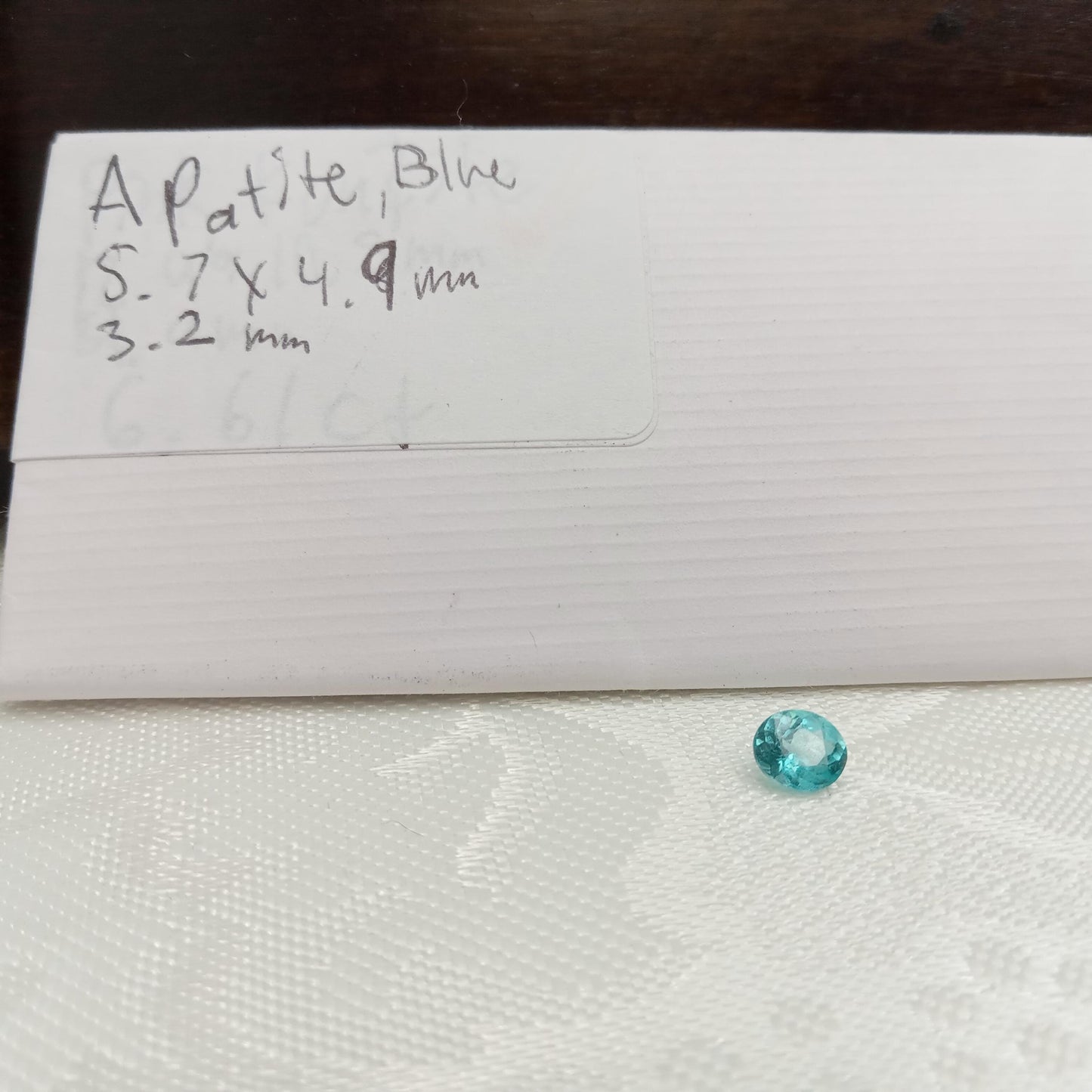 5.7x4.9mm Blue Apatite .62 carat Oval Cut, Faceted Loose Gemstone appr. 6x5mm