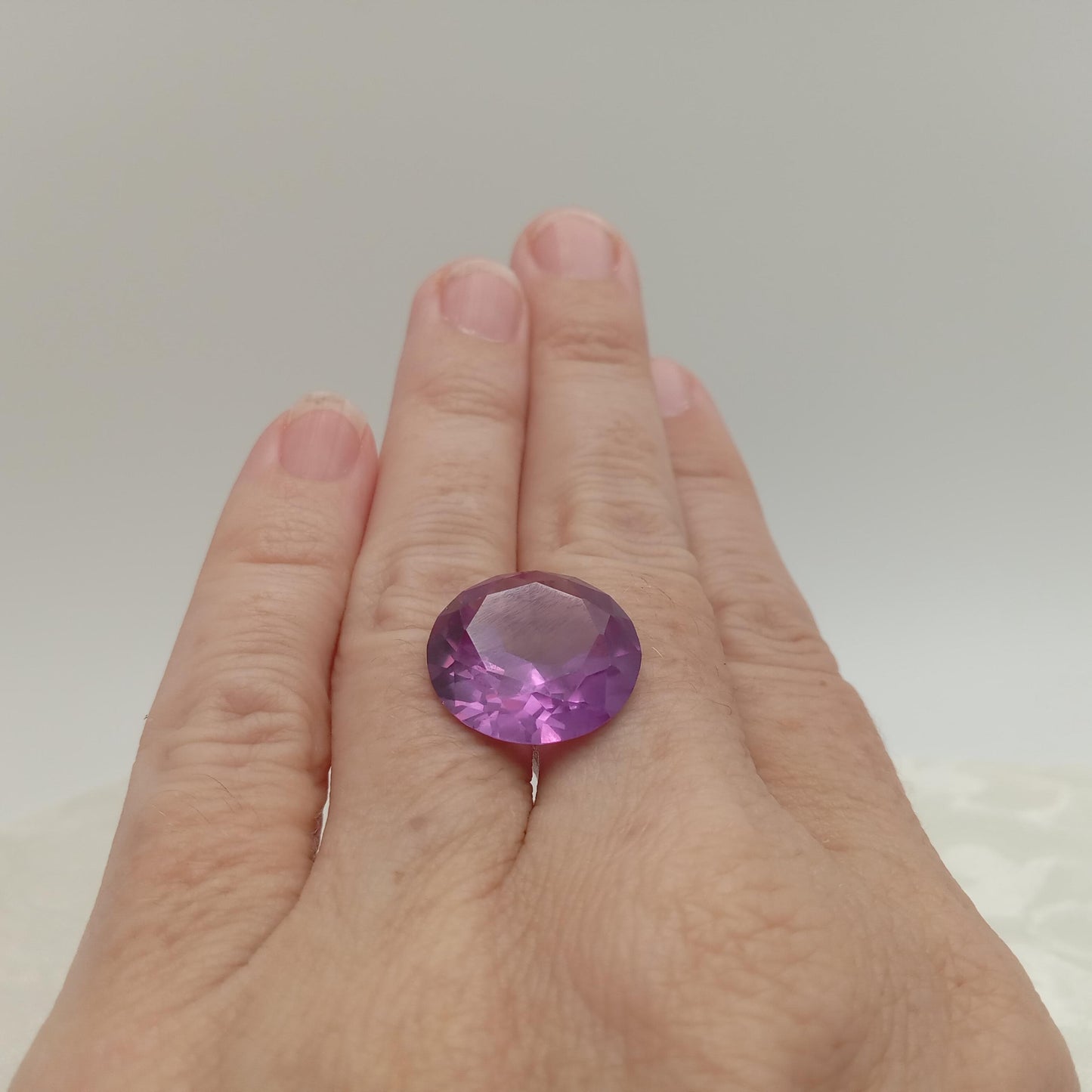 16.65 Ct Lab Created Purple Sapphire 16.4mm  Round Cut, Lab Gemstone
