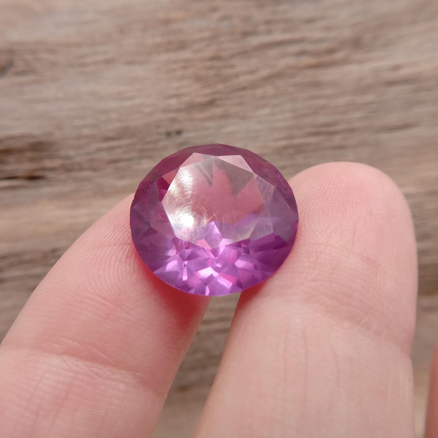 16.65 Ct Lab Created Purple Sapphire 16.4mm  Round Cut, Lab Gemstone