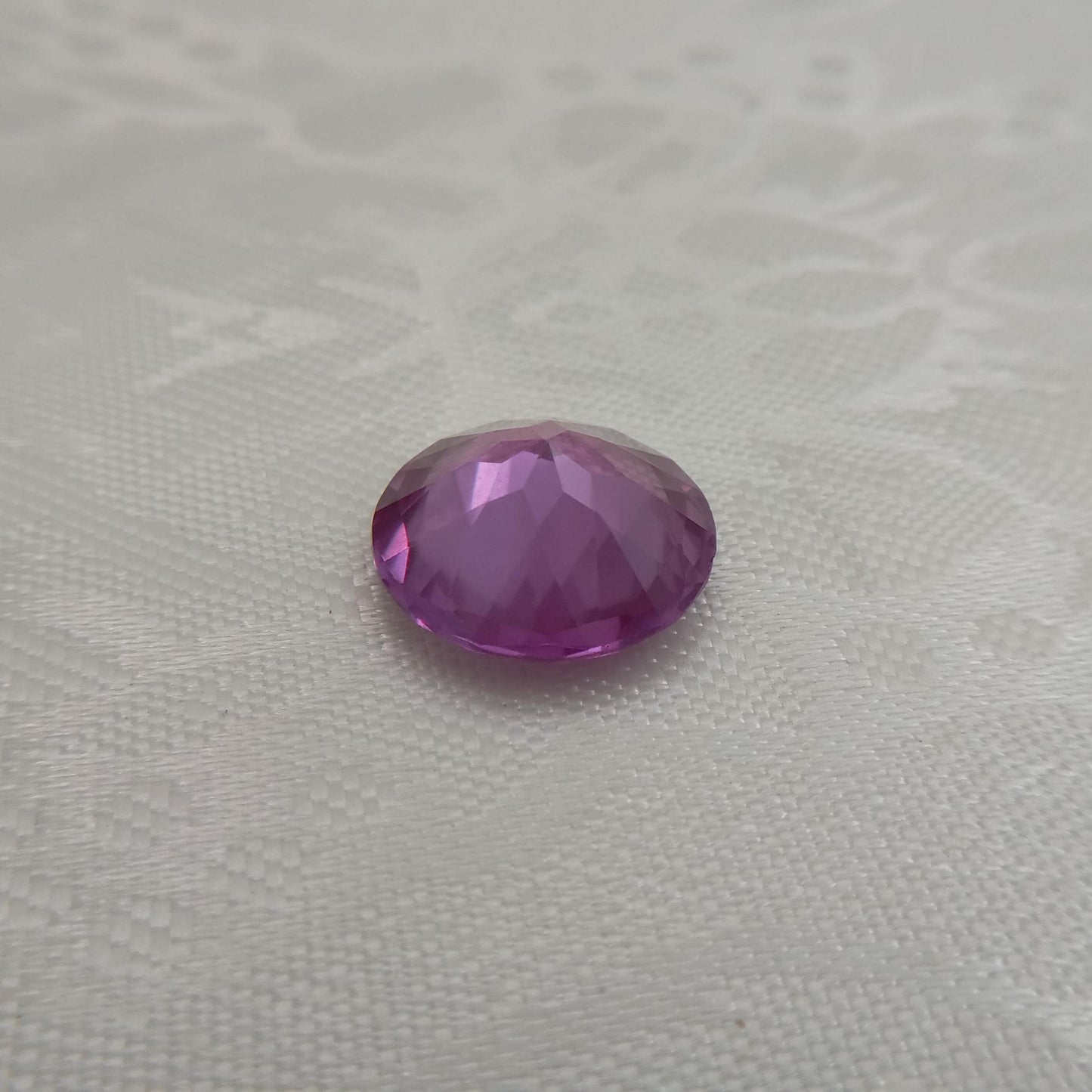 16.65 Ct Lab Created Purple Sapphire 16.4mm  Round Cut, Lab Gemstone