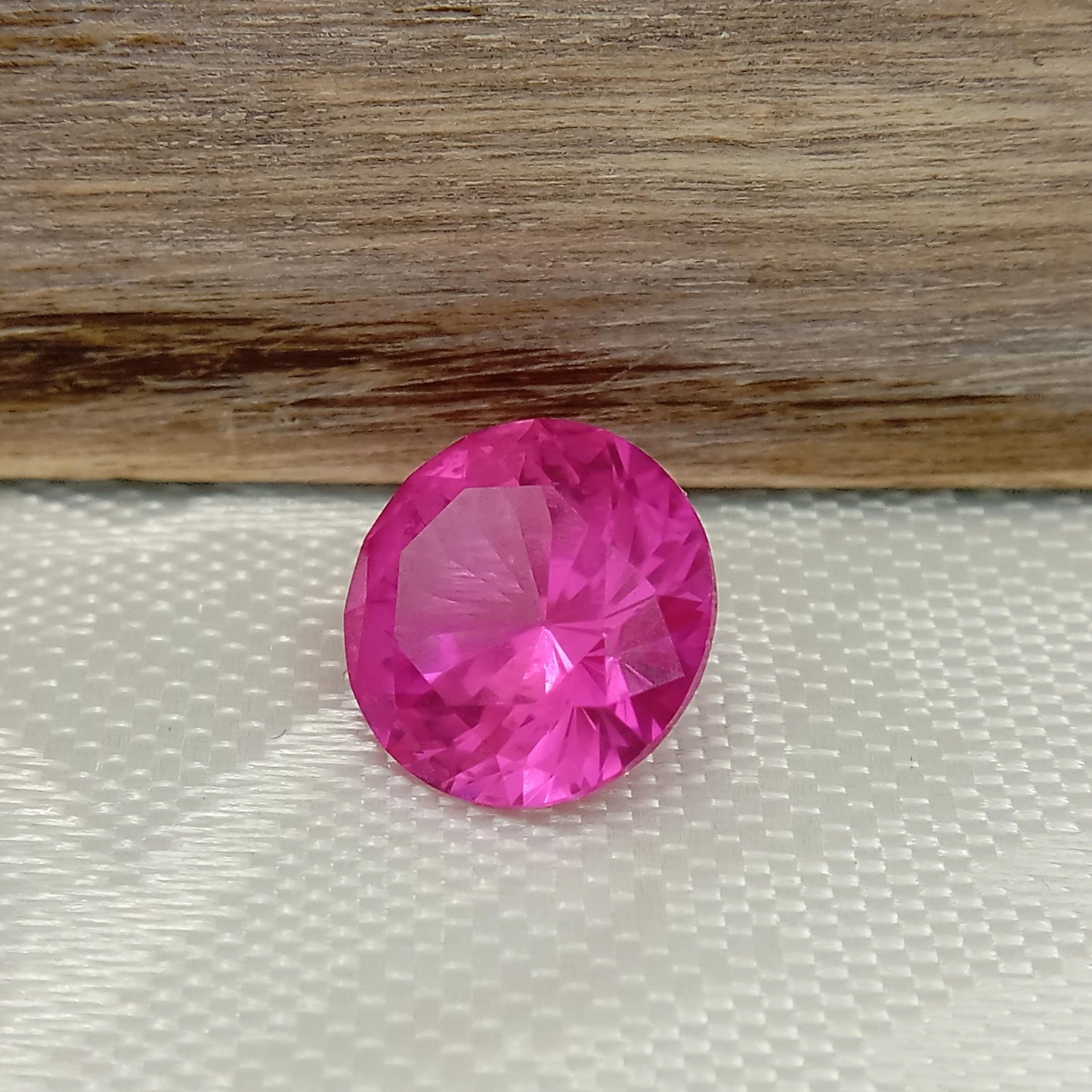 10 mm Hot Pink Lab Sapphire 4.63 Carat, Round Cut, Loose Faceted Lab Created Gemstone 10mm
