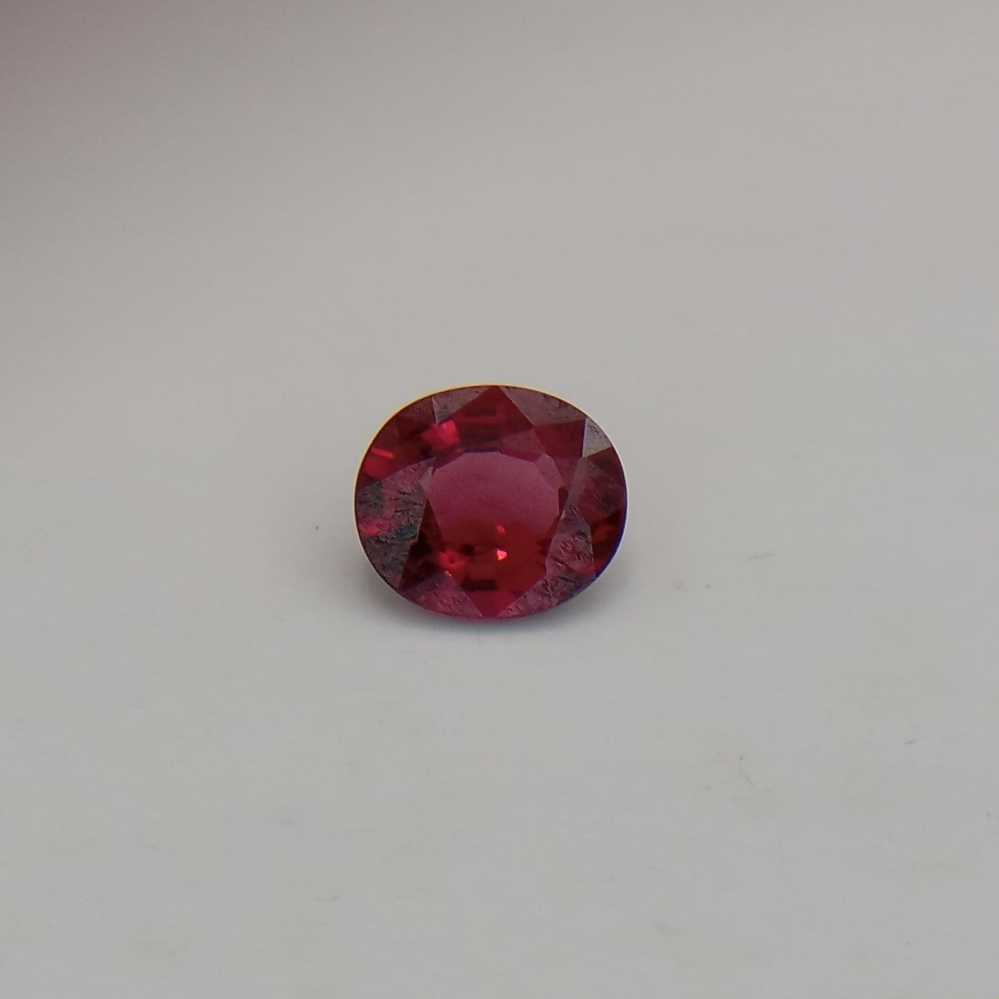 Natural Rhodolite Garnet, 1.04 carat, 6.6 x 5.7 mm Red Garnet, Faceted Oval Cut Raspberry Garnet Gem, Dark Pink Garnet
