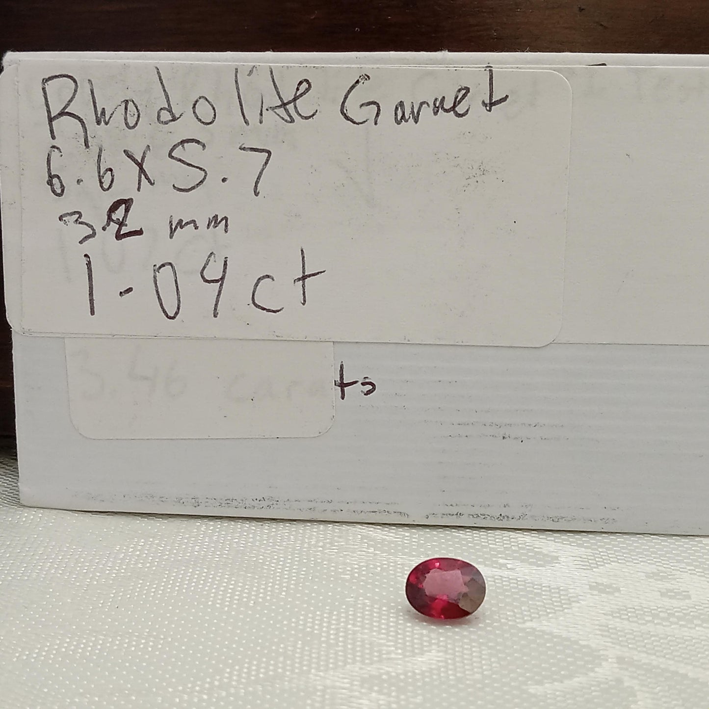 Natural Rhodolite Garnet, 1.04 carat, 6.6 x 5.7 mm Red Garnet, Faceted Oval Cut Raspberry Garnet Gem, Dark Pink Garnet