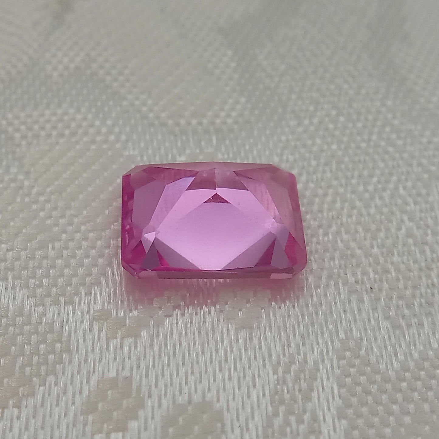 11x9mm Lab Pink Sapphire, 5.88 Ct, Mixed Radiant Cut Loose Faceted Man Made Corundum, Pink Gem