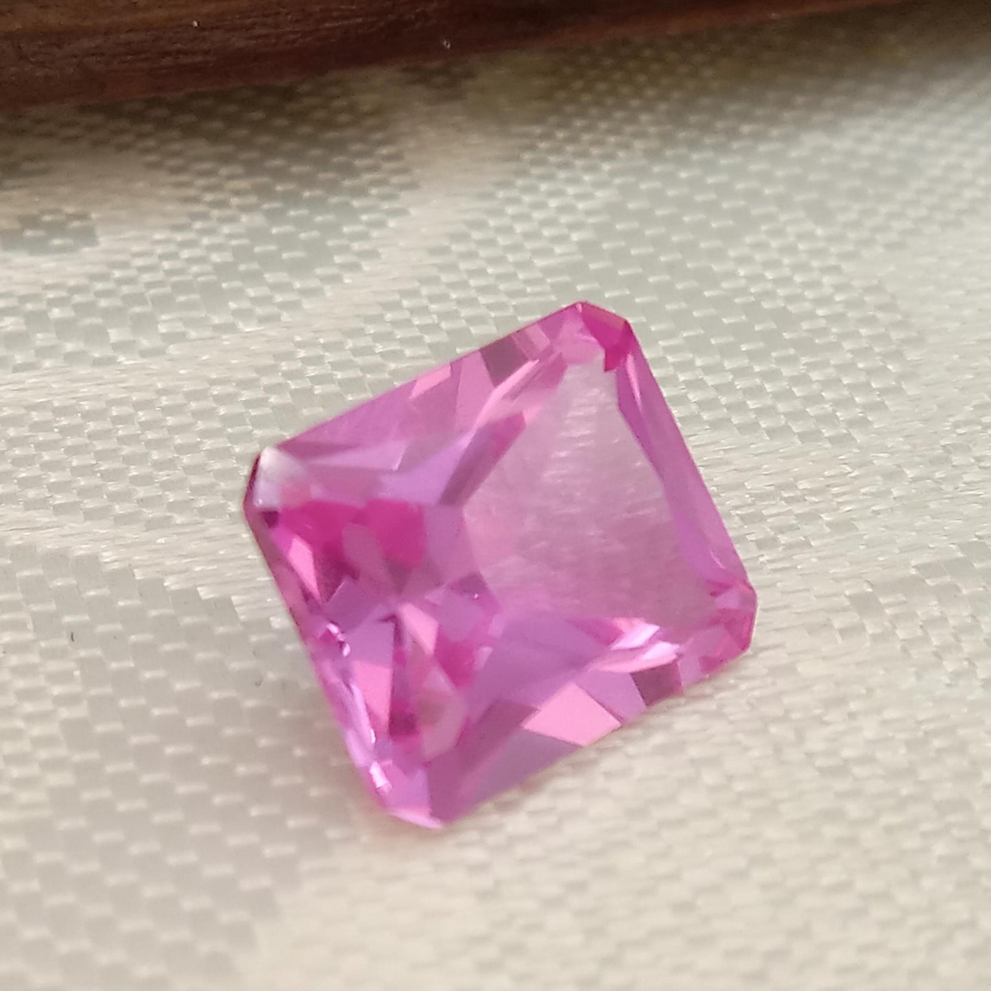 11x9mm Lab Pink Sapphire, 5.88 Ct, Mixed Radiant Cut Loose Faceted Man Made Corundum, Pink Gem