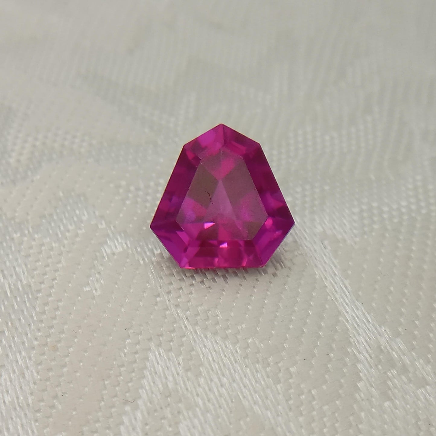 Lab Created Pink Sapphire Fancy Cut 4.34 Carat 10x10mm Unmounted Gem Loose Gemstone  Synthetic Man Made US Seller 10 millimeter