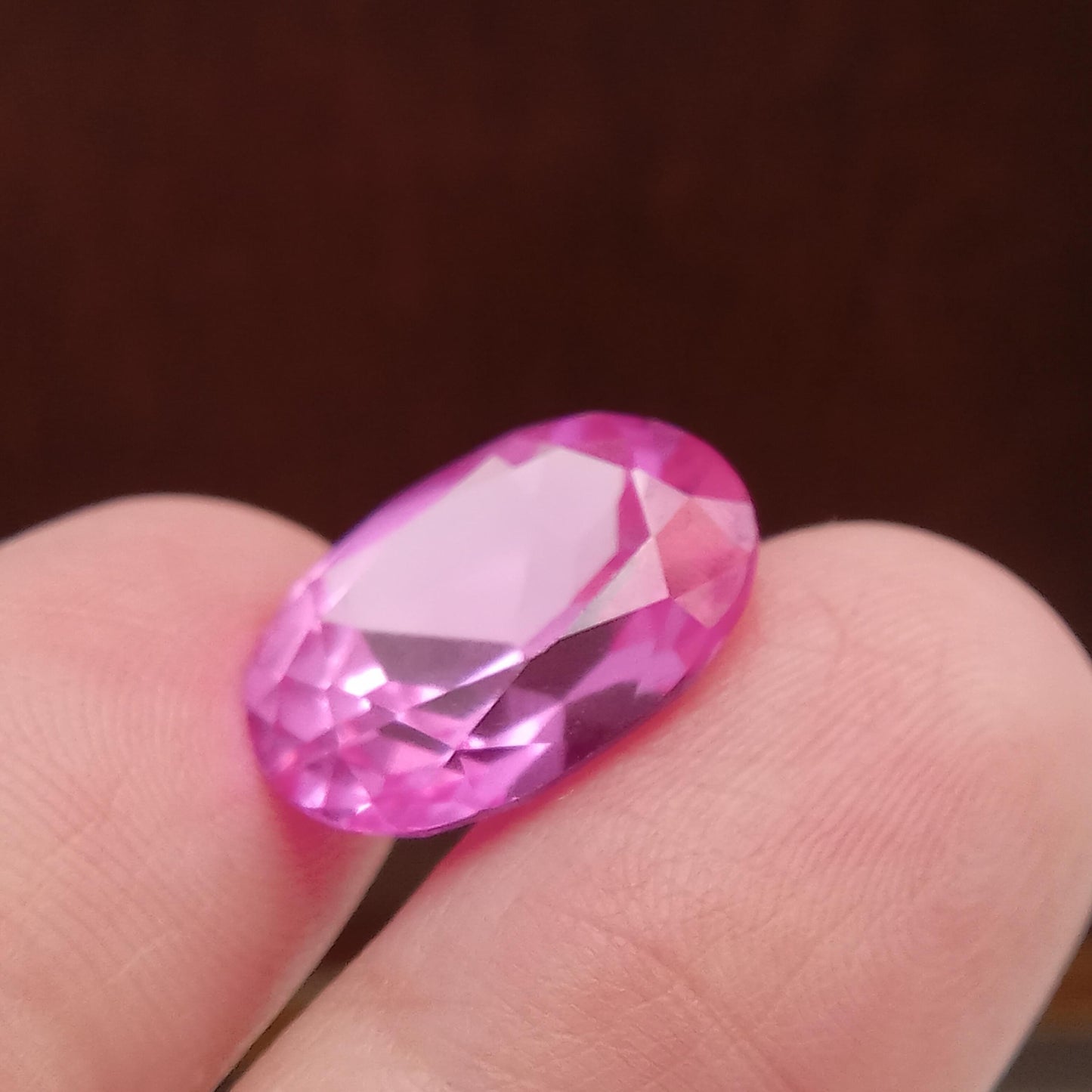 16x12mm Pink Lab Created Sapphire 12.03 Ct, Oval Cut Loose Faceted Gemstone, Synthetic, Man-Made Corundum, Light Pink Gem 12 carat