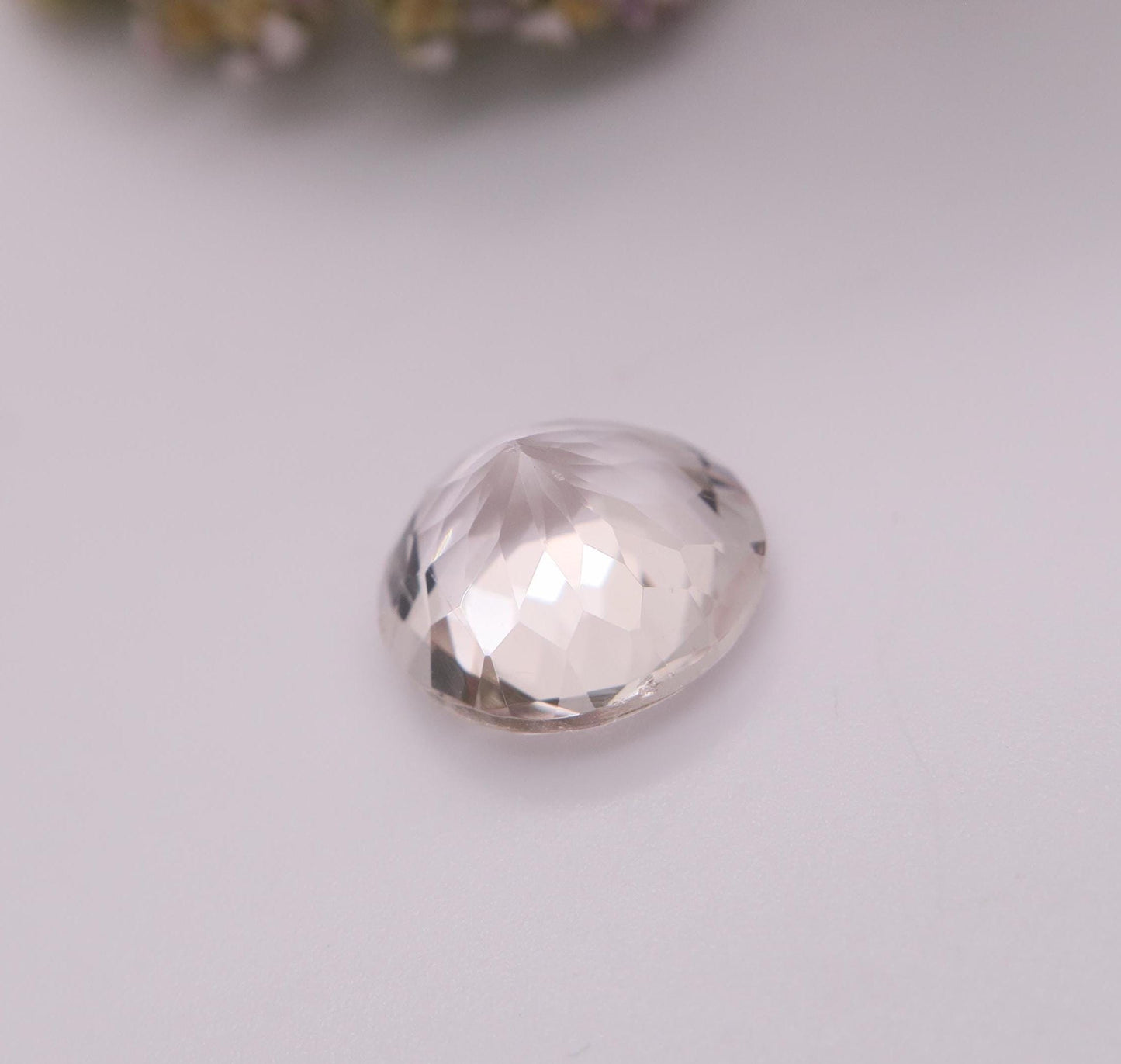 10mm Light Pink Morganite 3.44 carat Round Cut, Faceted Loose Gemstone