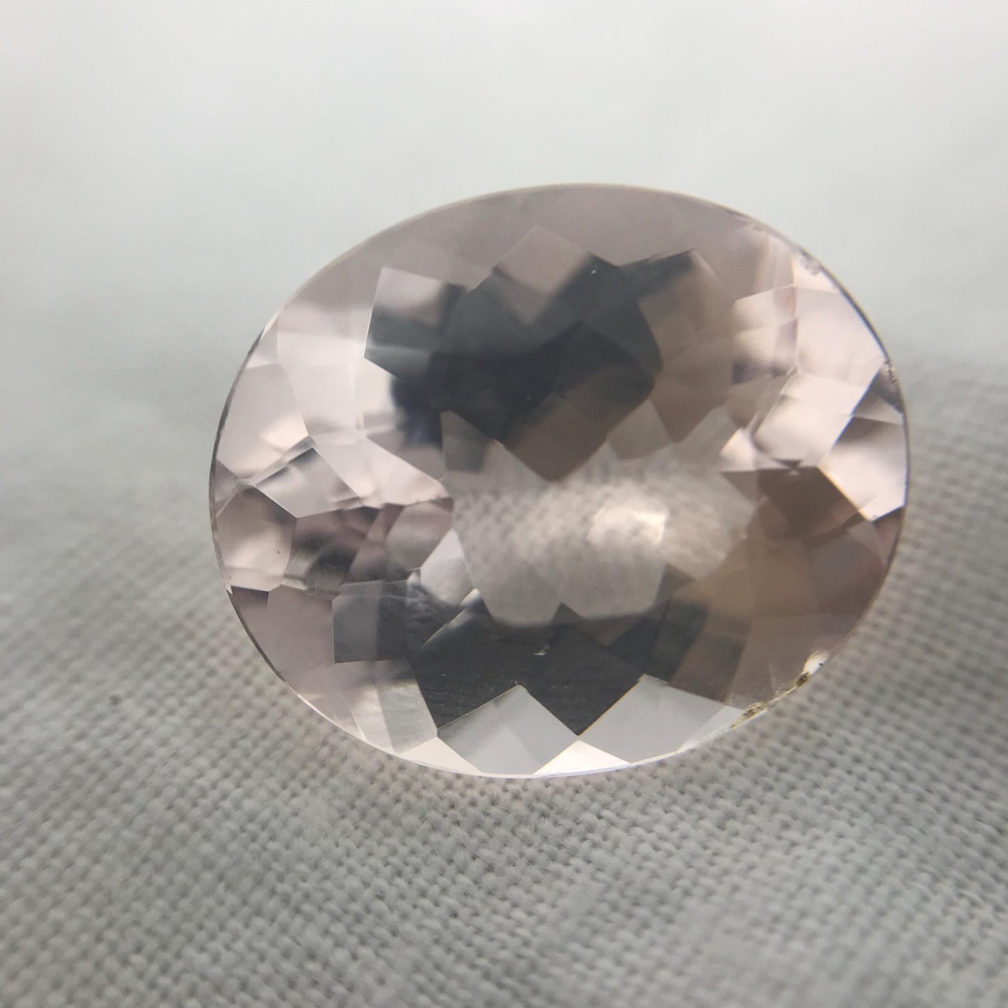 7 Carat Peach Pink Morganite 14x12mm Oval Cut Loose Gemstone Beryl Peachy Pink Morganite, Large Faceted Stone