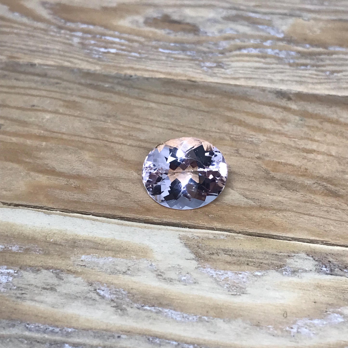 7 Carat Peach Pink Morganite 14x12mm Oval Cut Loose Gemstone Beryl Peachy Pink Morganite, Large Faceted Stone