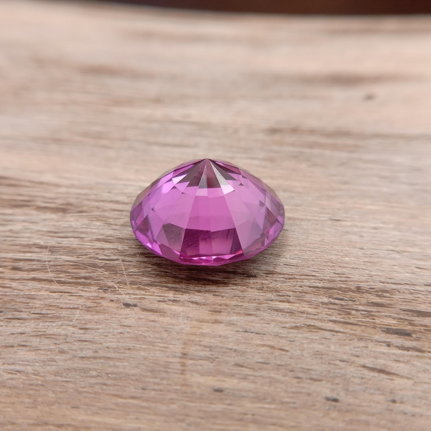 16mm Purple Lab Sapphire Round Cut 17.93 Carats, Faceted Loose man made