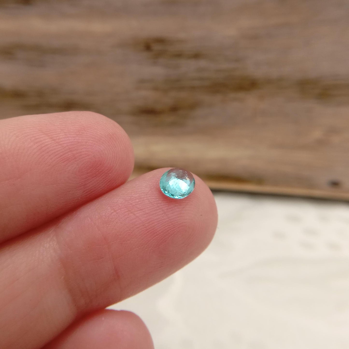 5.7x4.9mm Blue Apatite .62 carat Oval Cut, Faceted Loose Gemstone appr. 6x5mm