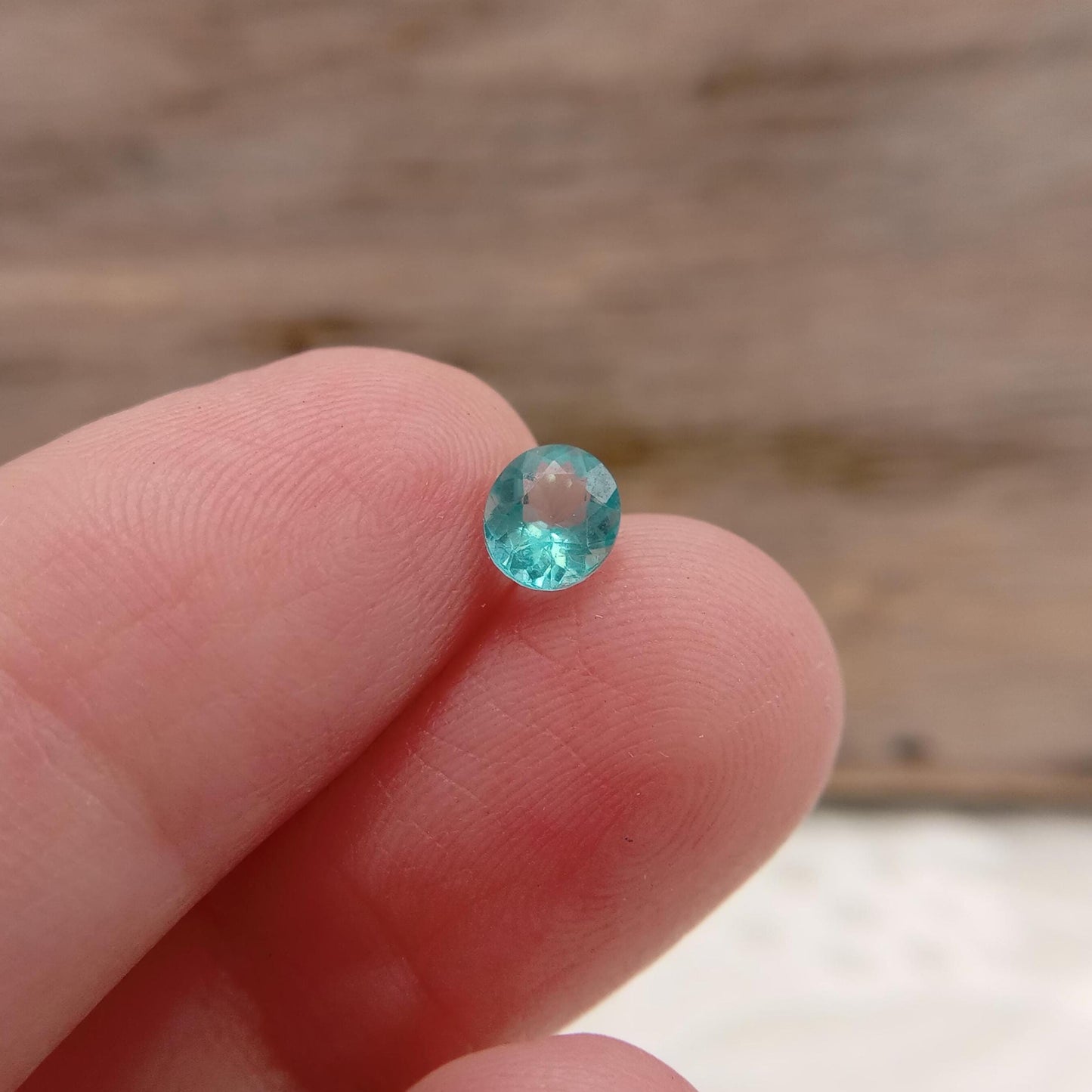 5.7x4.9mm Blue Apatite .62 carat Oval Cut, Faceted Loose Gemstone appr. 6x5mm