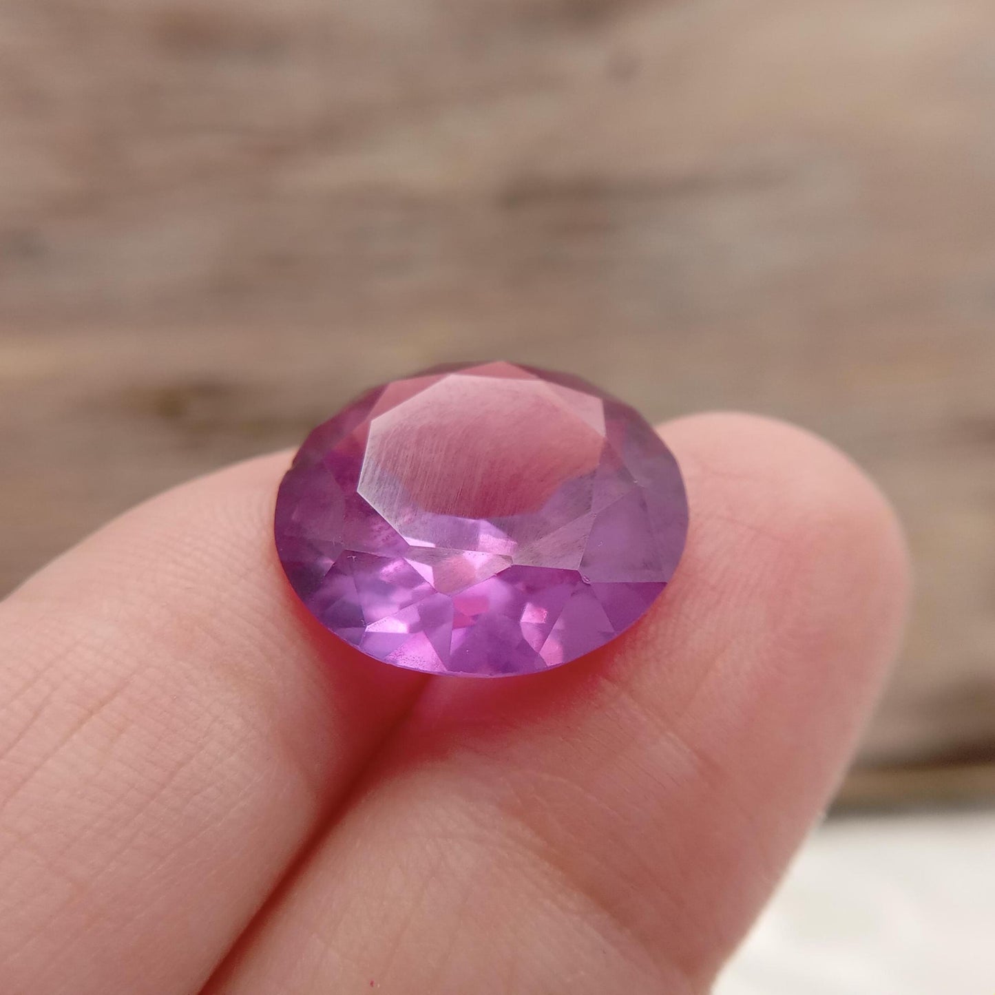 16.65 Ct Lab Created Purple Sapphire 16.4mm  Round Cut, Lab Gemstone