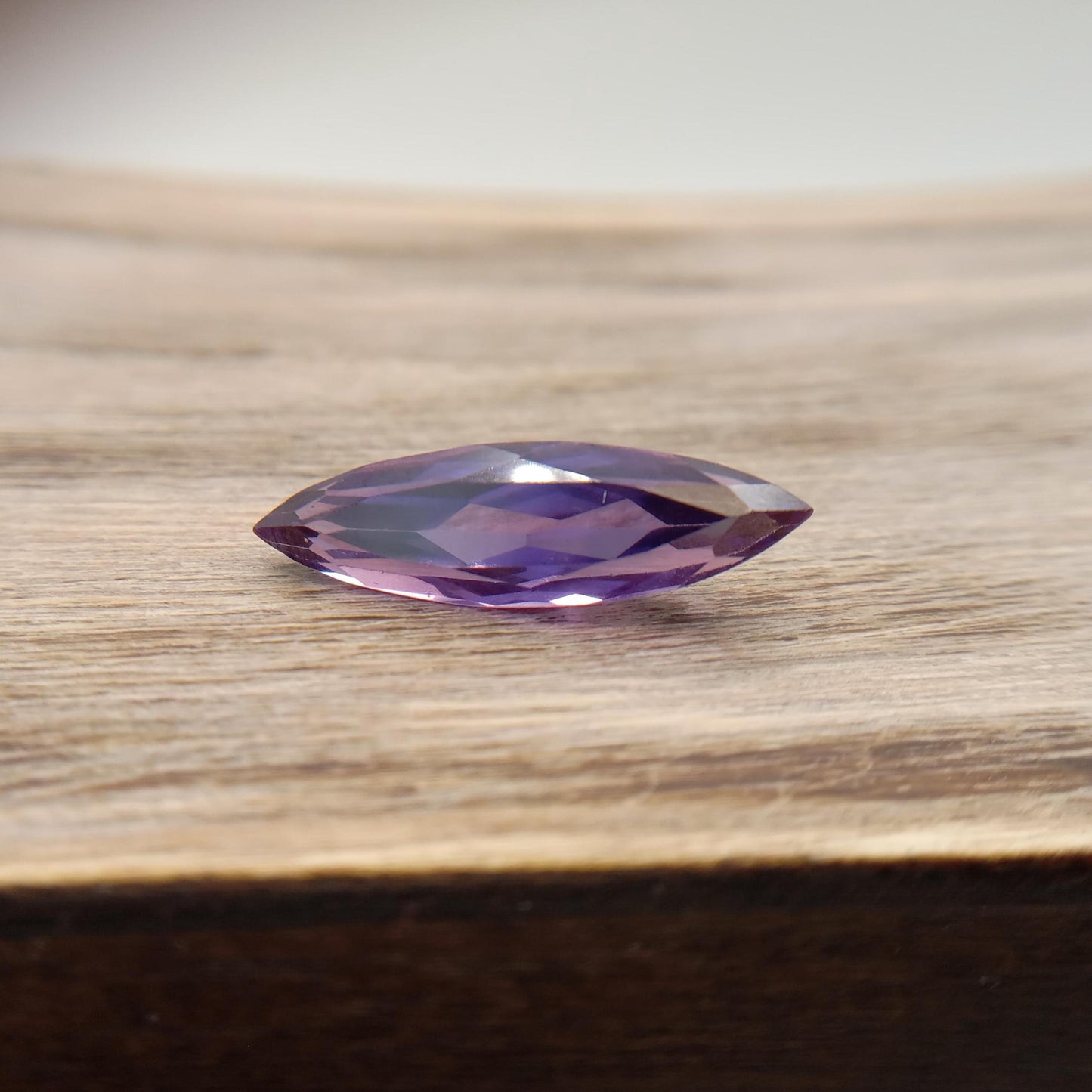 23x6.8mm Purple Lab Sapphire 7.94 Carats Loose Gem, Lab Created Long Marquise Gemstone, June Birthstone Color 23x7 millimeters