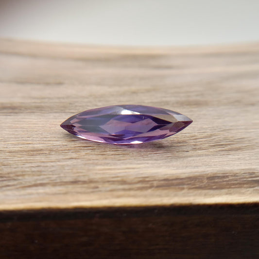 23x6.8mm Purple Lab Sapphire 7.94 Carats Loose Gem, Lab Created Long Marquise Gemstone, June Birthstone Color 23x7 millimeters