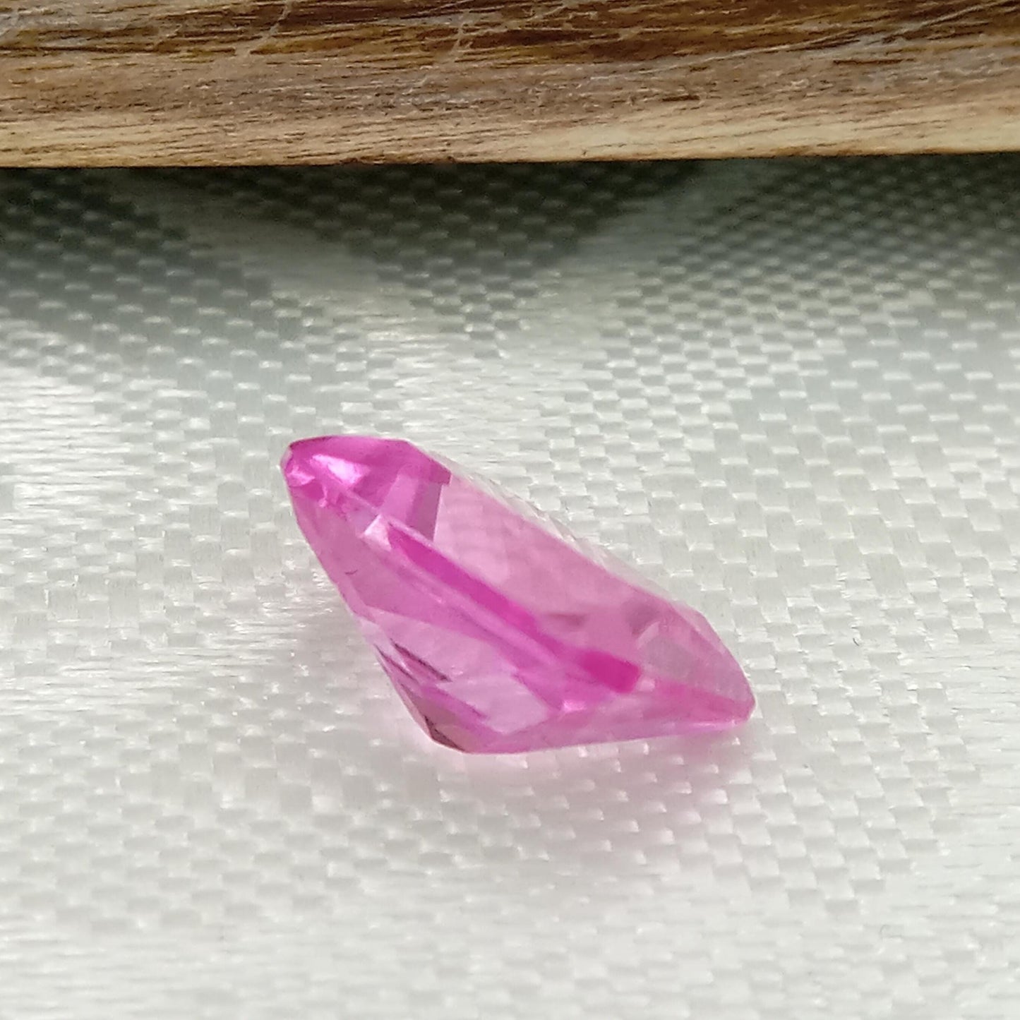 10x8mm Lab Pink Sapphire, 4.2 Ct, Rectangle Cut Loose Faceted Man Made Corundum, Light Pink Gem 10x8 millimeter 4 carat