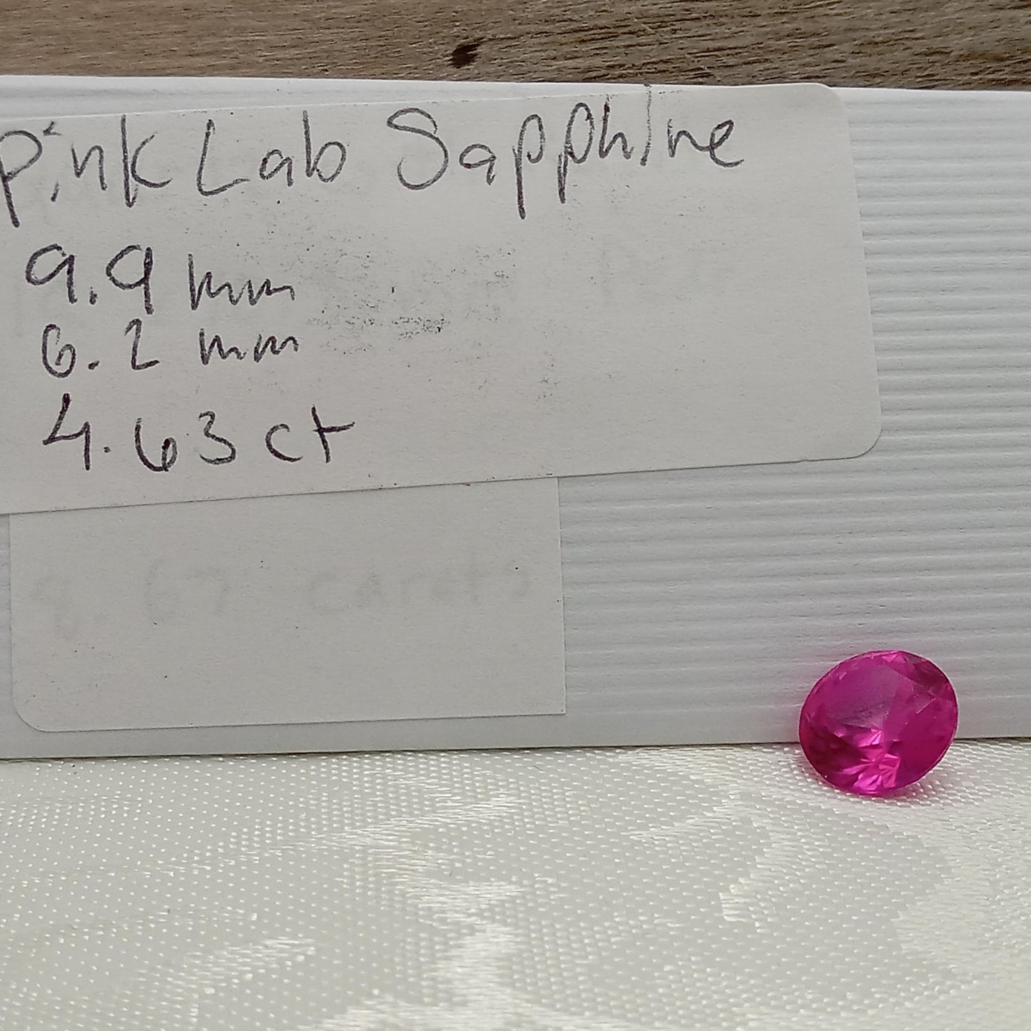 10 mm Hot Pink Lab Sapphire 4.63 Carat, Round Cut, Loose Faceted Lab Created Gemstone 10mm