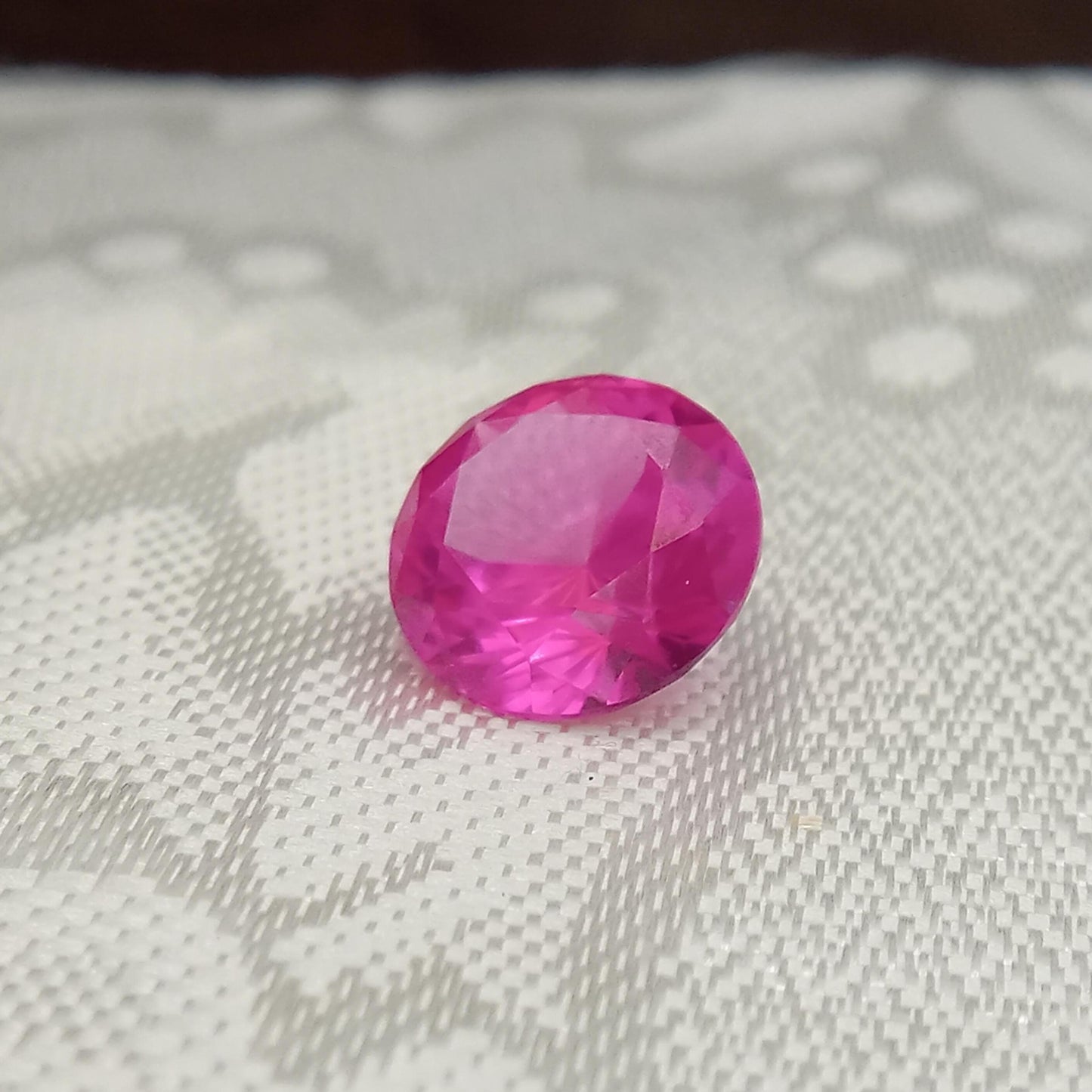 10 mm Hot Pink Lab Sapphire 4.63 Carat, Round Cut, Loose Faceted Lab Created Gemstone 10mm