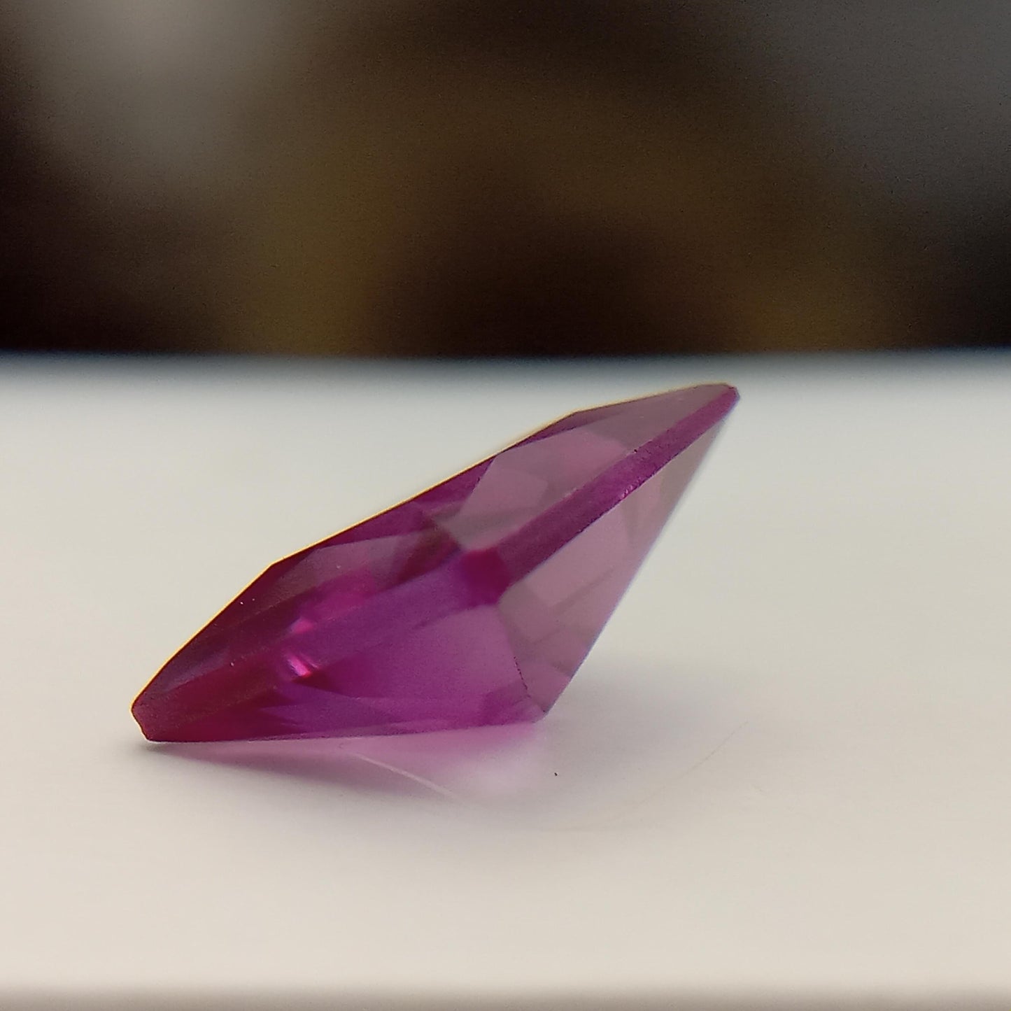 11x9mm Purple Lab Sapphire 5.23 Carat Rectangle Cut, Faceted Loose Gemstone