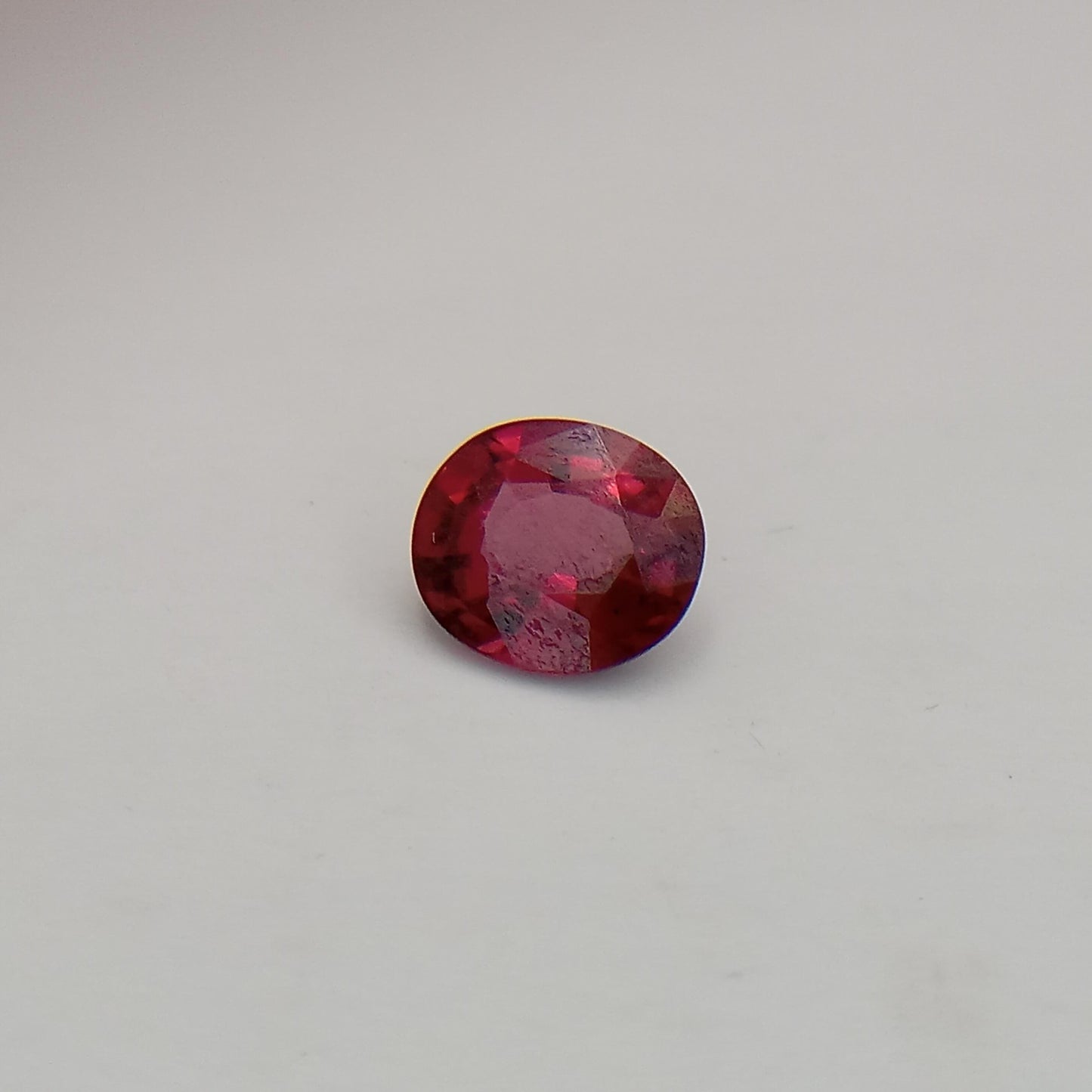 Natural Rhodolite Garnet, 1.04 carat, 6.6 x 5.7 mm Red Garnet, Faceted Oval Cut Raspberry Garnet Gem, Dark Pink Garnet