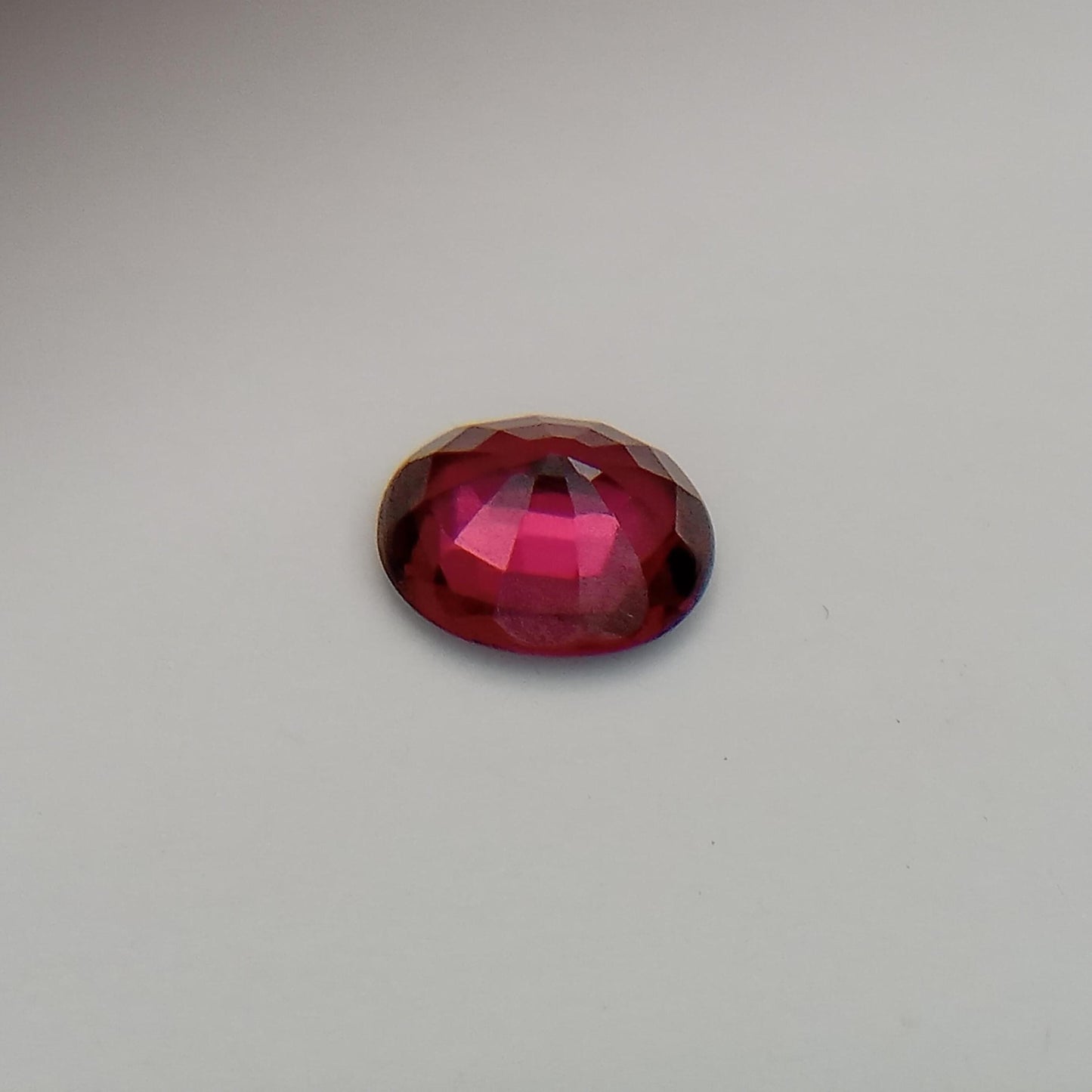 Natural Rhodolite Garnet, 1.04 carat, 6.6 x 5.7 mm Red Garnet, Faceted Oval Cut Raspberry Garnet Gem, Dark Pink Garnet
