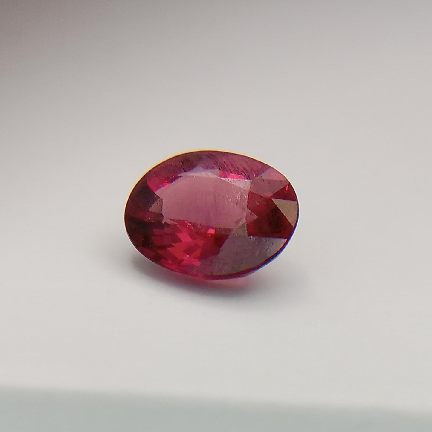 Natural Rhodolite Garnet, 1.04 carat, 6.6 x 5.7 mm Red Garnet, Faceted Oval Cut Raspberry Garnet Gem, Dark Pink Garnet