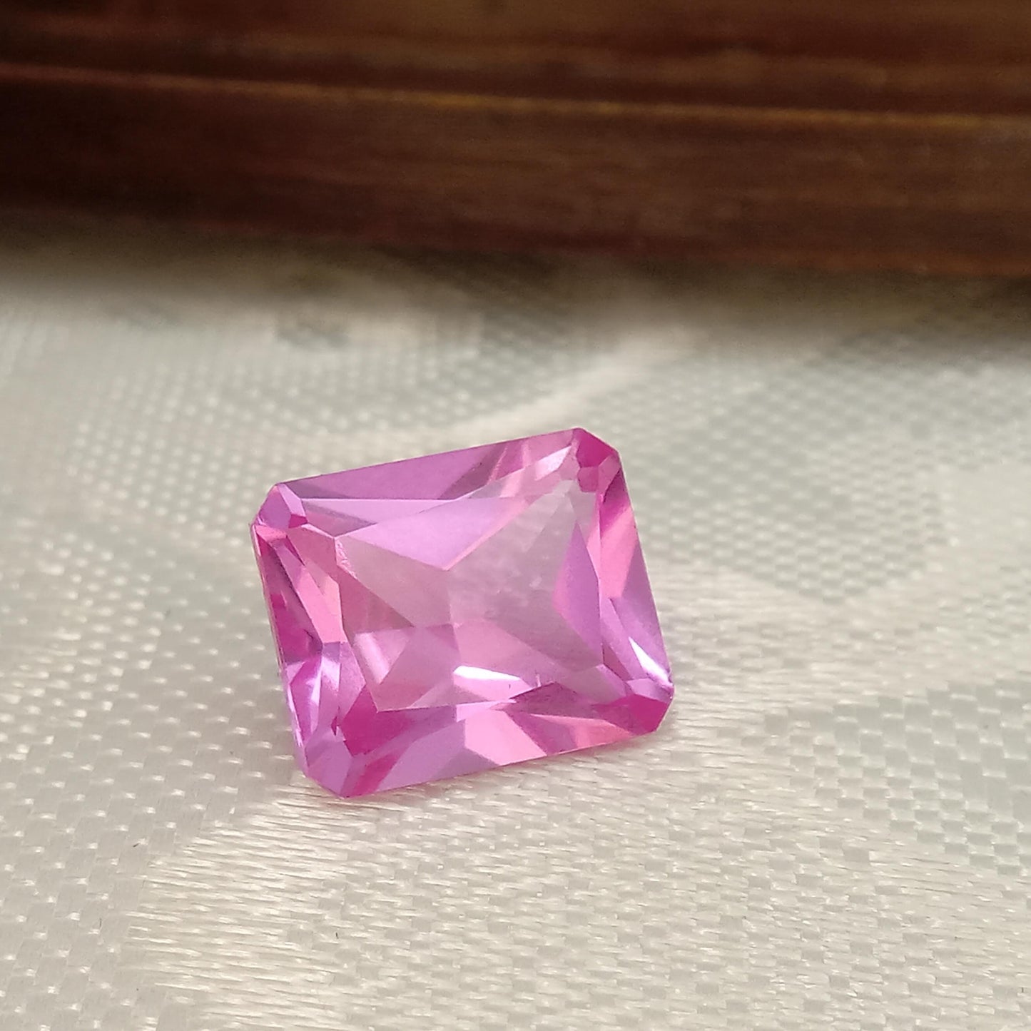 11x9mm Lab Pink Sapphire, 5.88 Ct, Mixed Radiant Cut Loose Faceted Man Made Corundum, Pink Gem