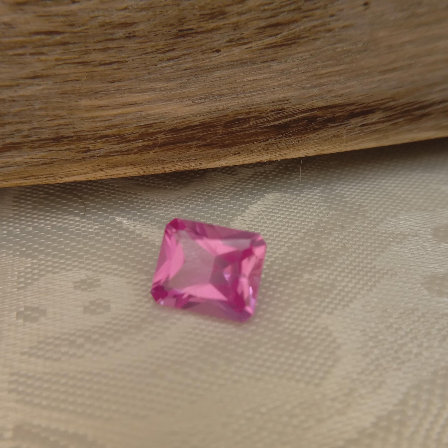 11x9mm Lab Pink Sapphire, 5.88 Ct, Mixed Radiant Cut Loose Faceted Man Made Corundum, Pink Gem