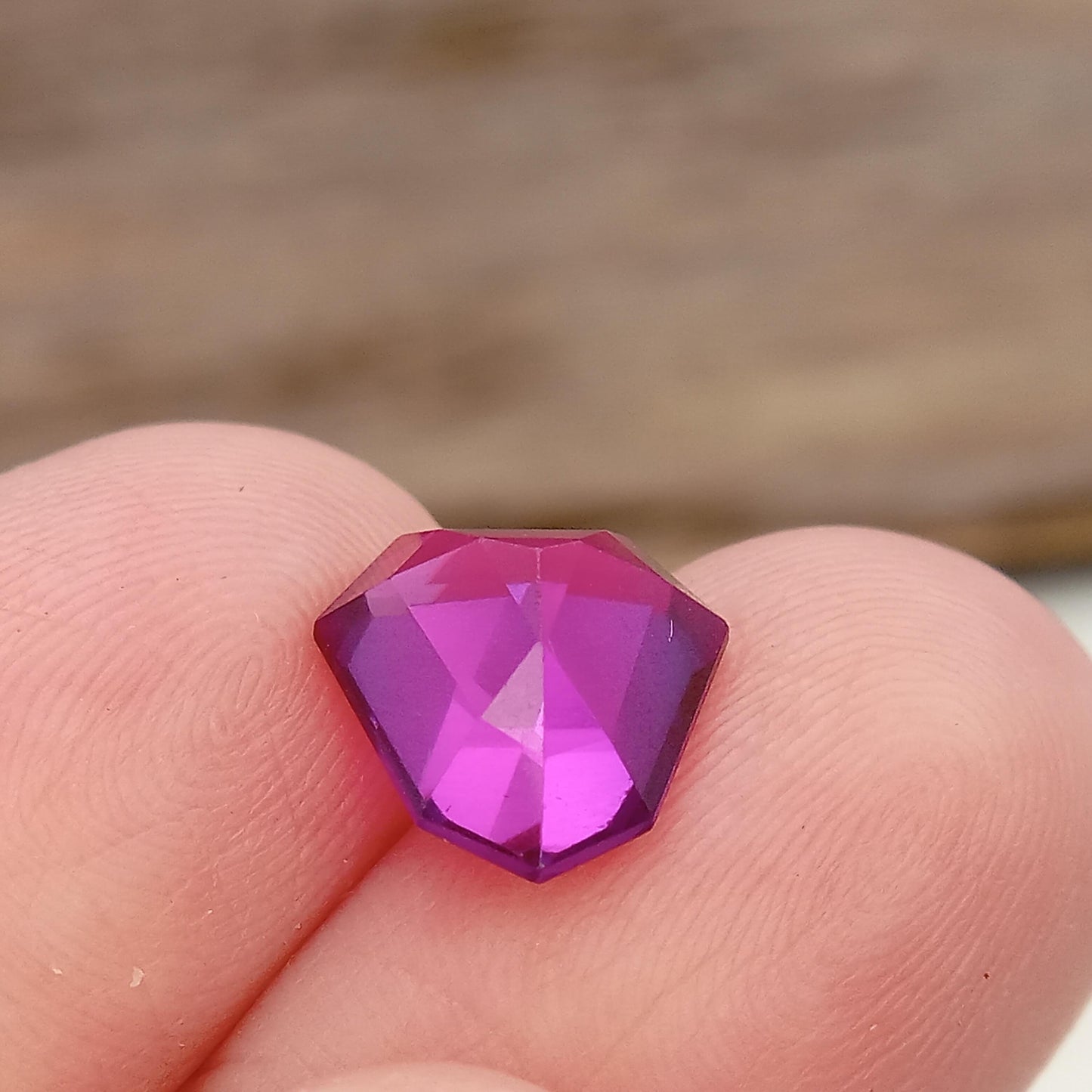 Lab Created Pink Sapphire Fancy Cut 4.34 Carat 10x10mm Unmounted Gem Loose Gemstone  Synthetic Man Made US Seller 10 millimeter