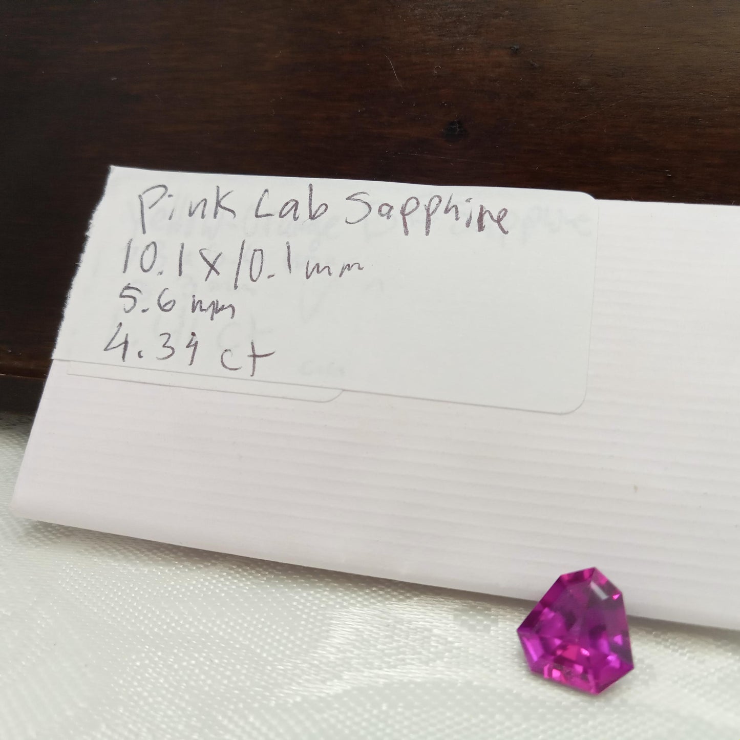 Lab Created Pink Sapphire Fancy Cut 4.34 Carat 10x10mm Unmounted Gem Loose Gemstone  Synthetic Man Made US Seller 10 millimeter