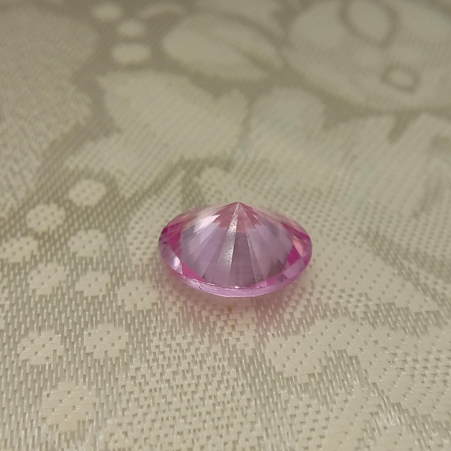 11.8x11.6 Carat Pink Lab Created Sapphire 6.67mm Round Cut, Loose Faceted Gemstone 12mm