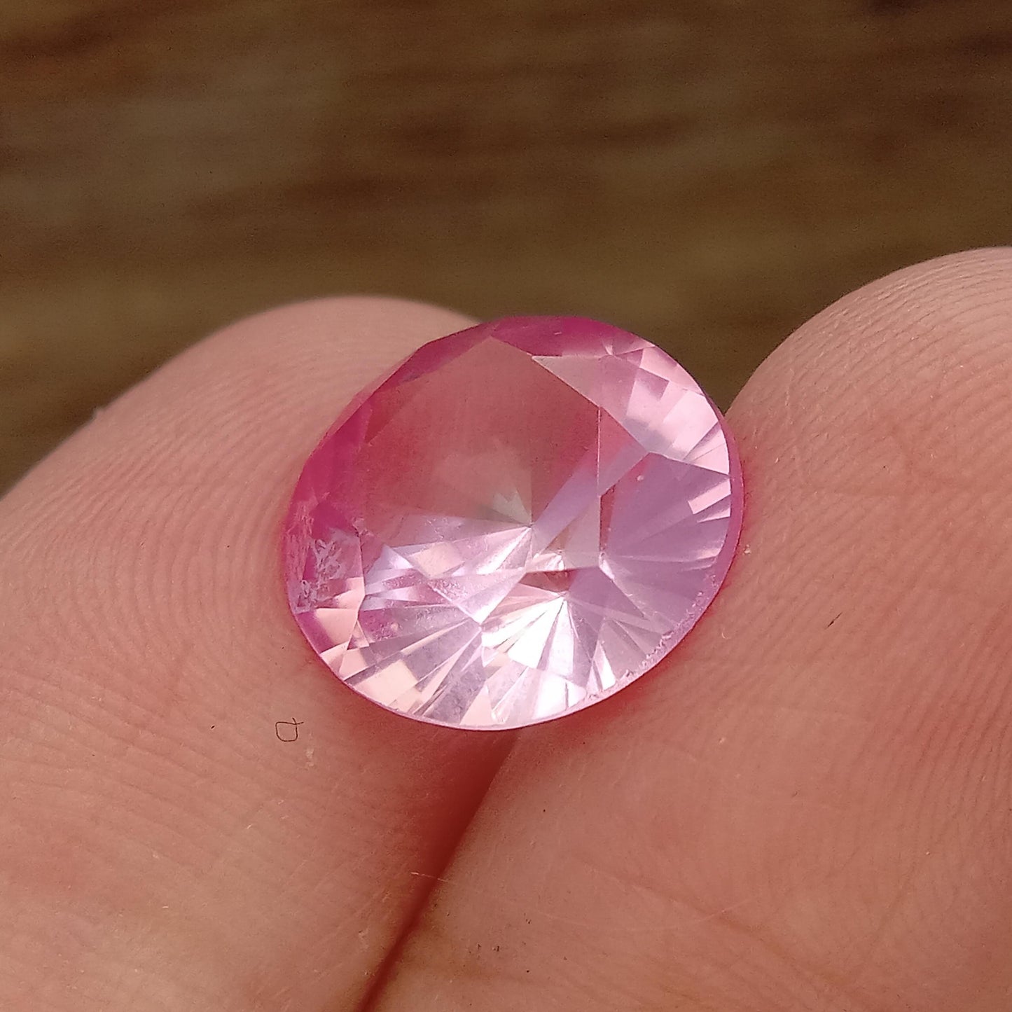 11.8x11.6 Carat Pink Lab Created Sapphire 6.67mm Round Cut, Loose Faceted Gemstone 12mm