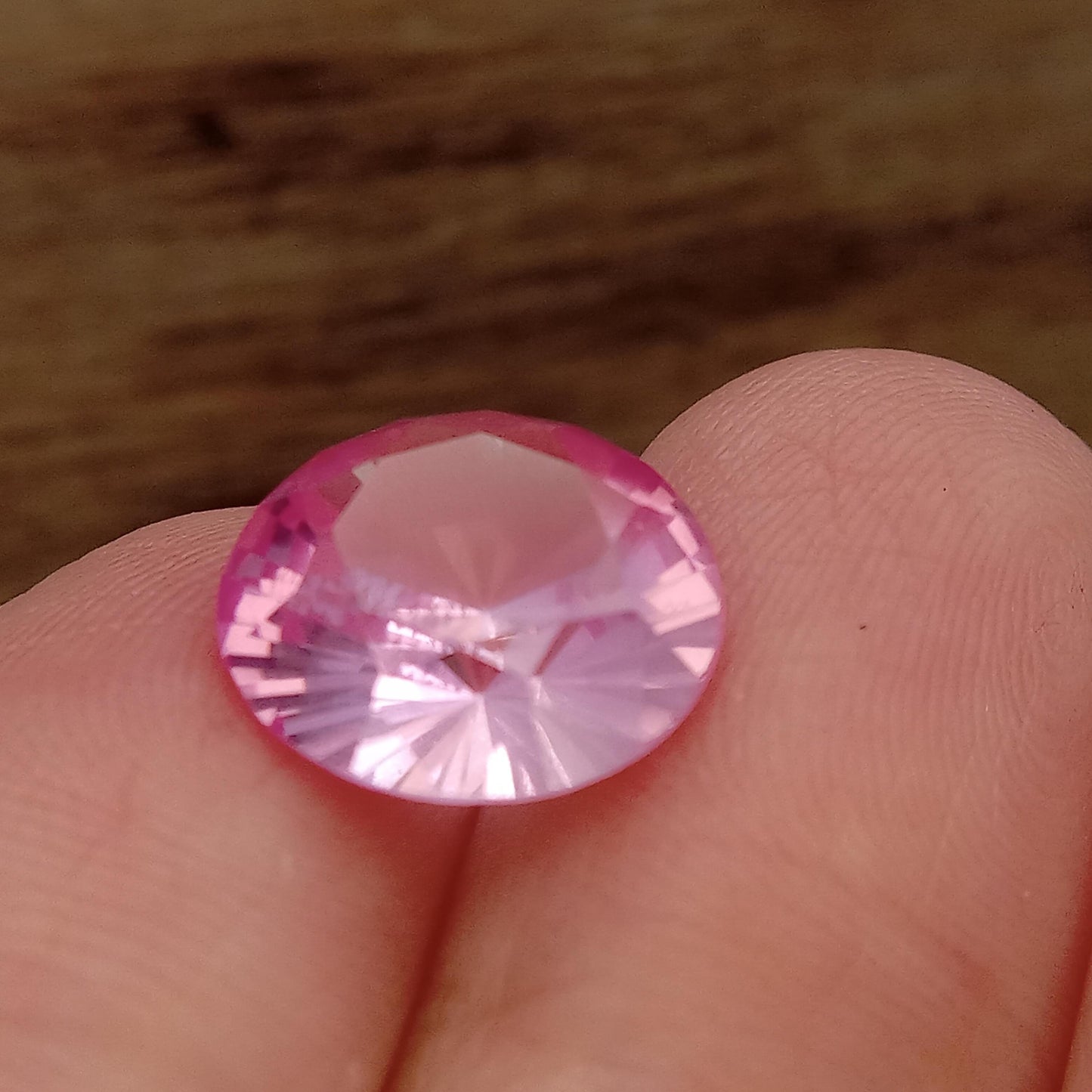 11.8x11.6 Carat Pink Lab Created Sapphire 6.67mm Round Cut, Loose Faceted Gemstone 12mm